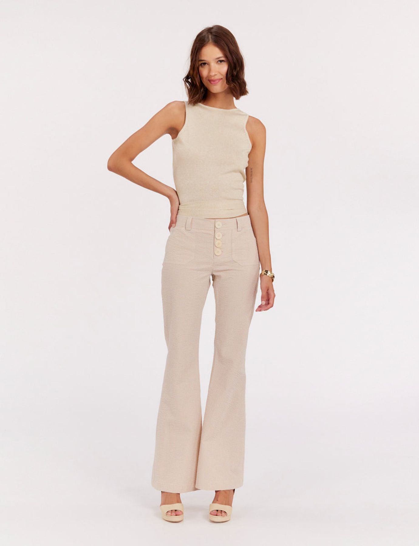 Pantaloni a zampa Charlotte