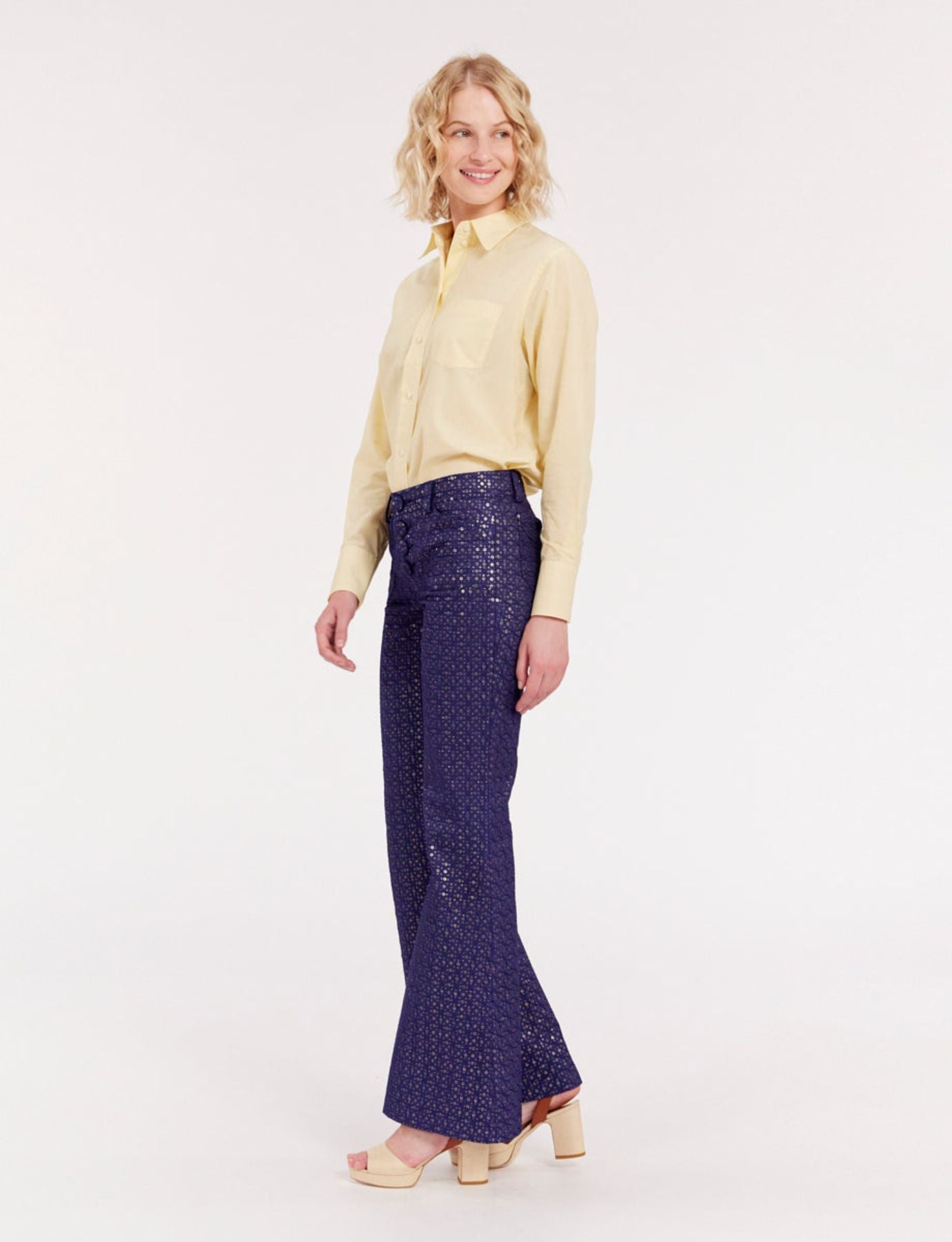 Pantalone con stampa marino Charlotte