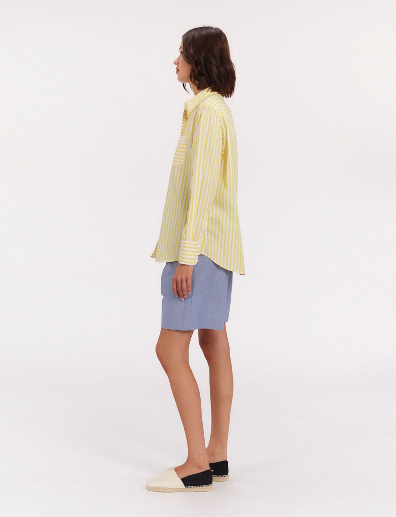 Camicia a righe gialle Maureen
