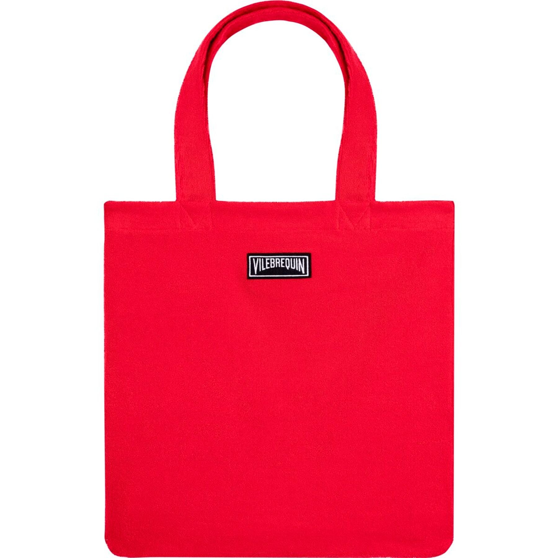Boudoir, borsa in Terry, Ines x Vilebrequin, rosso papavero