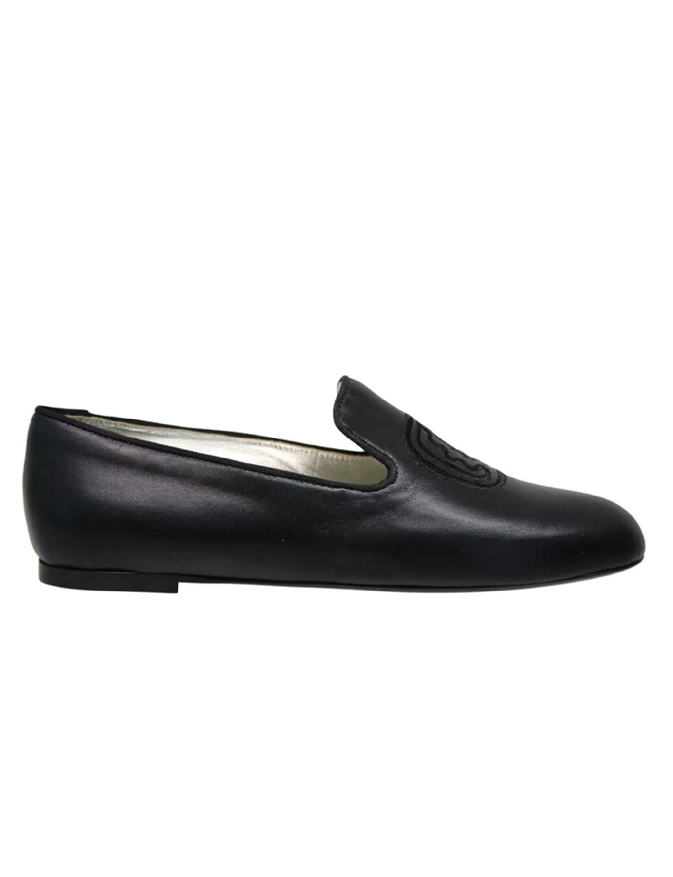 Mocassino Callie ricamato in pelle nera