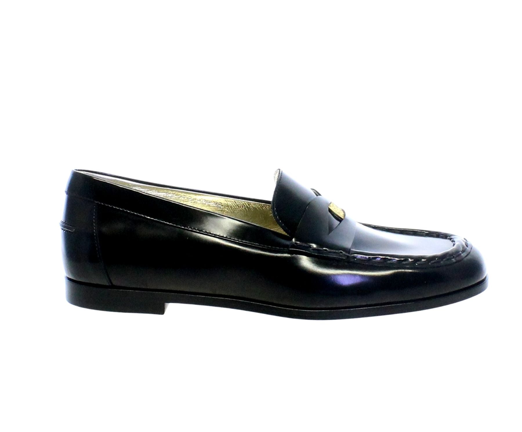 Mocassino Elvire in pelle glacé nera