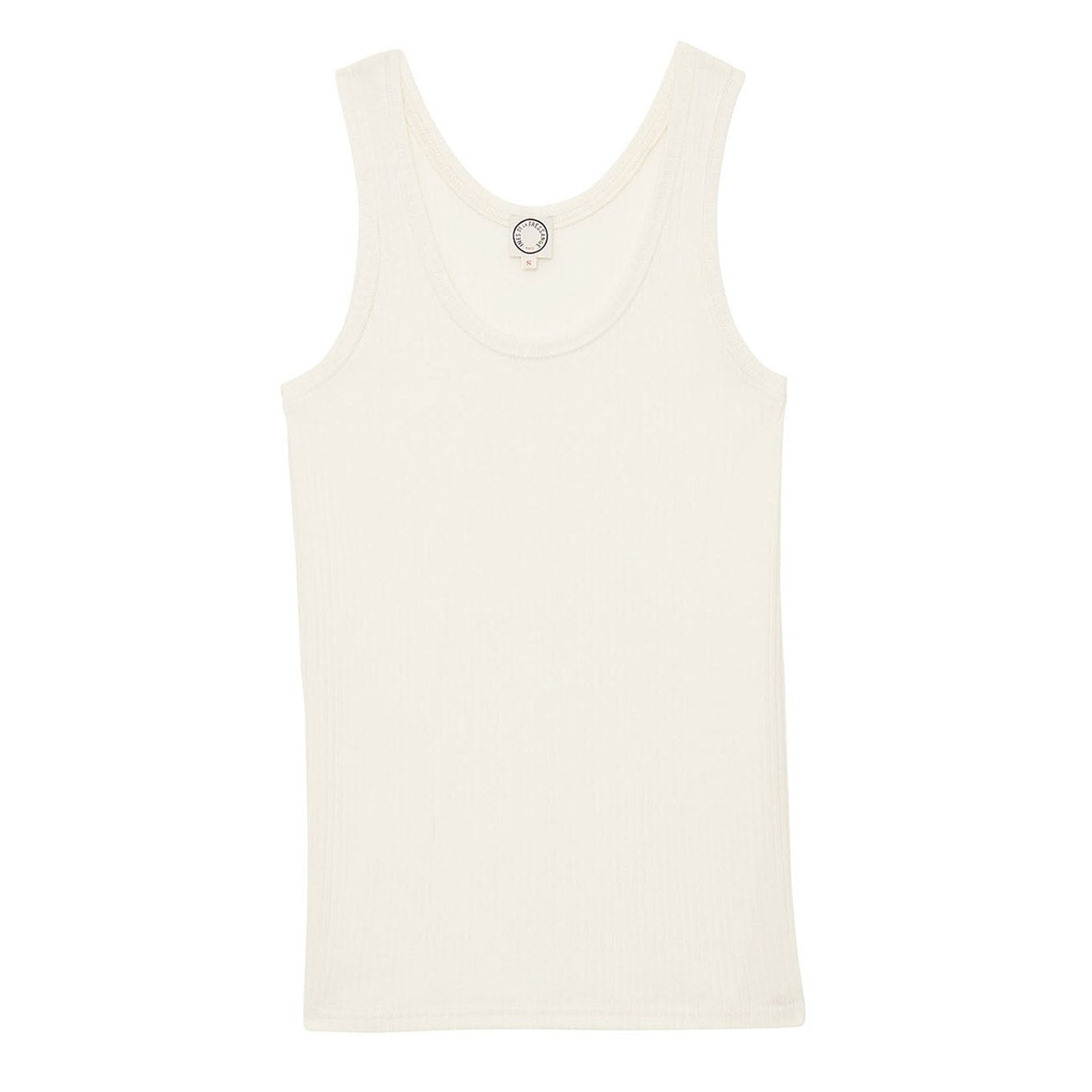 Camiseta de tirantes Amelie in jersey marfil