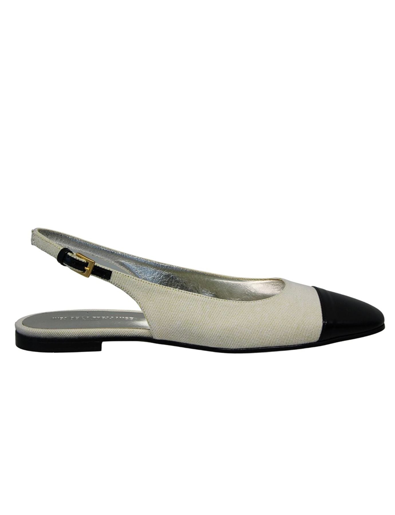Bailarina Celia in colore crema e nero