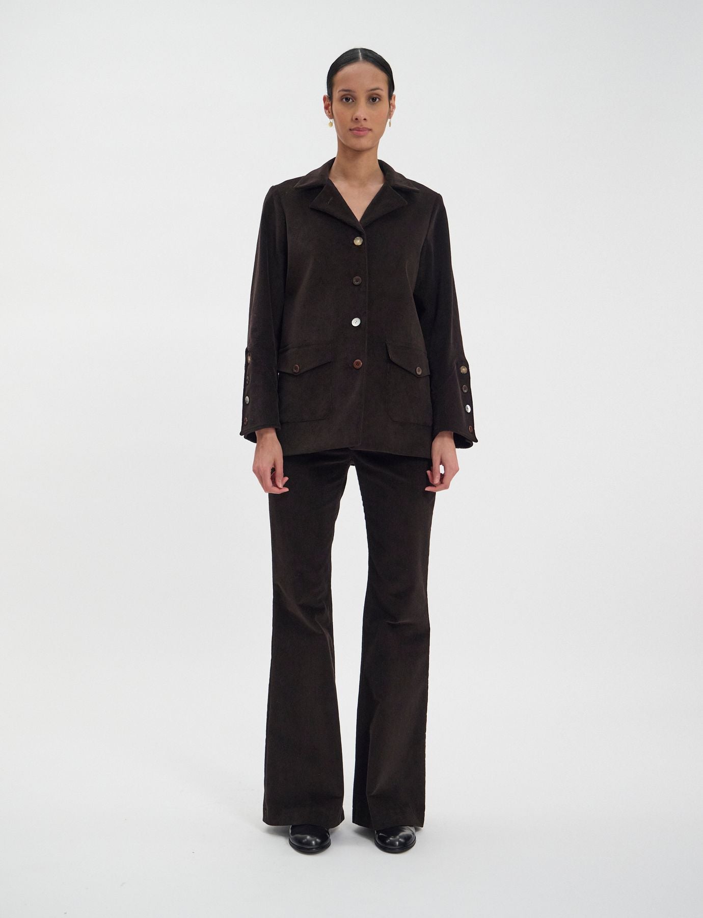 Chaqueta Jill de terciopelo marrón millerighe