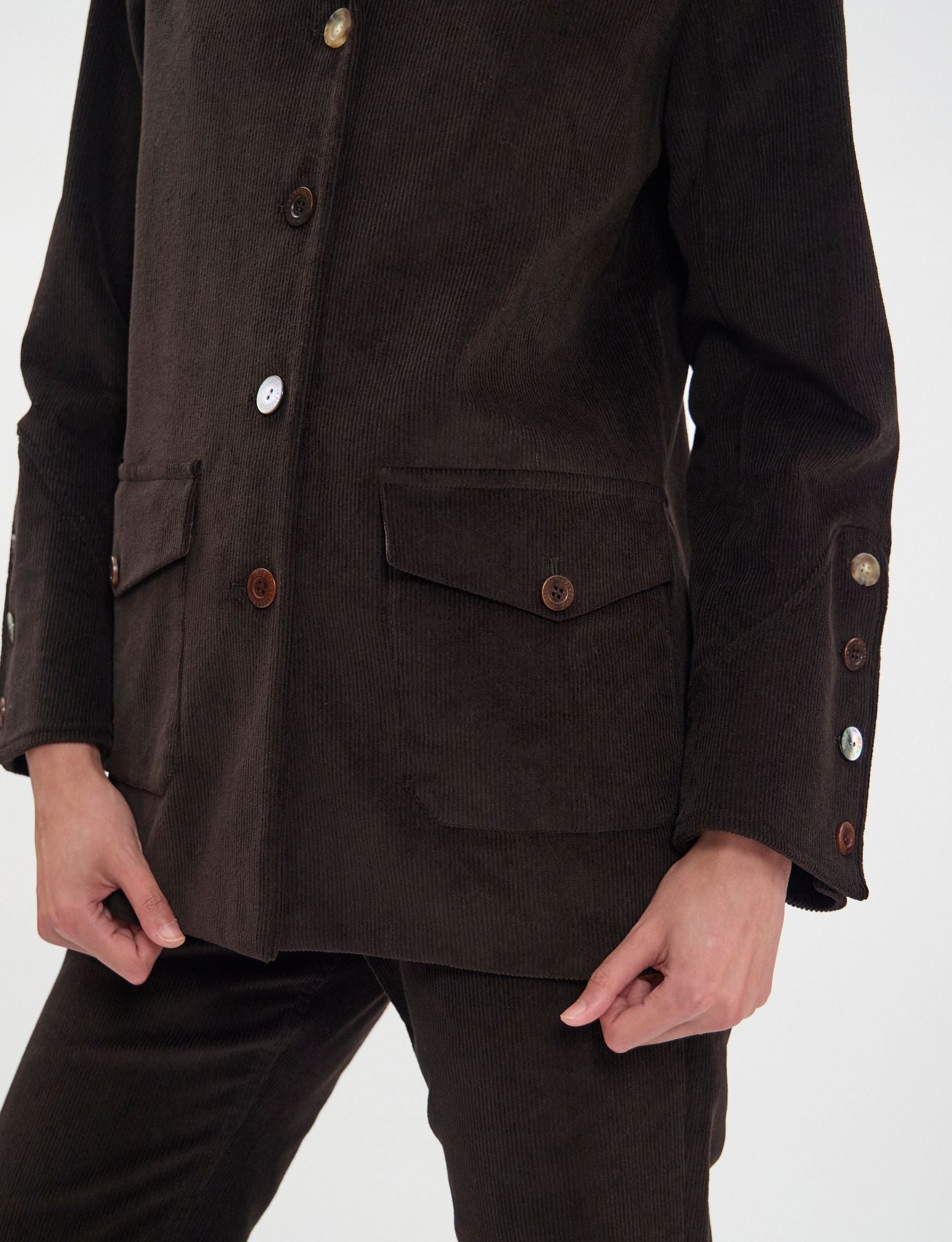 Chaqueta Jill de terciopelo marrón millerighe