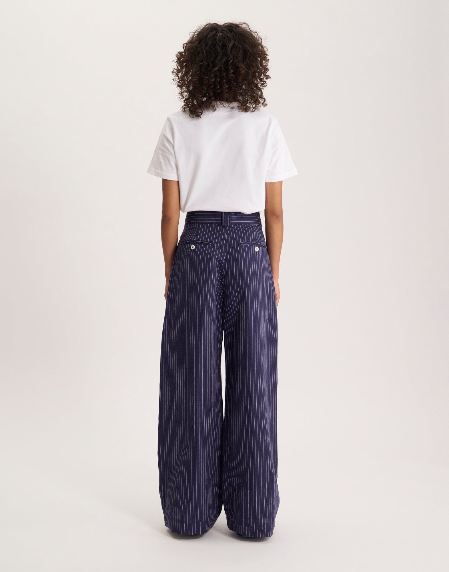 Marlène trousers in rayon and linen