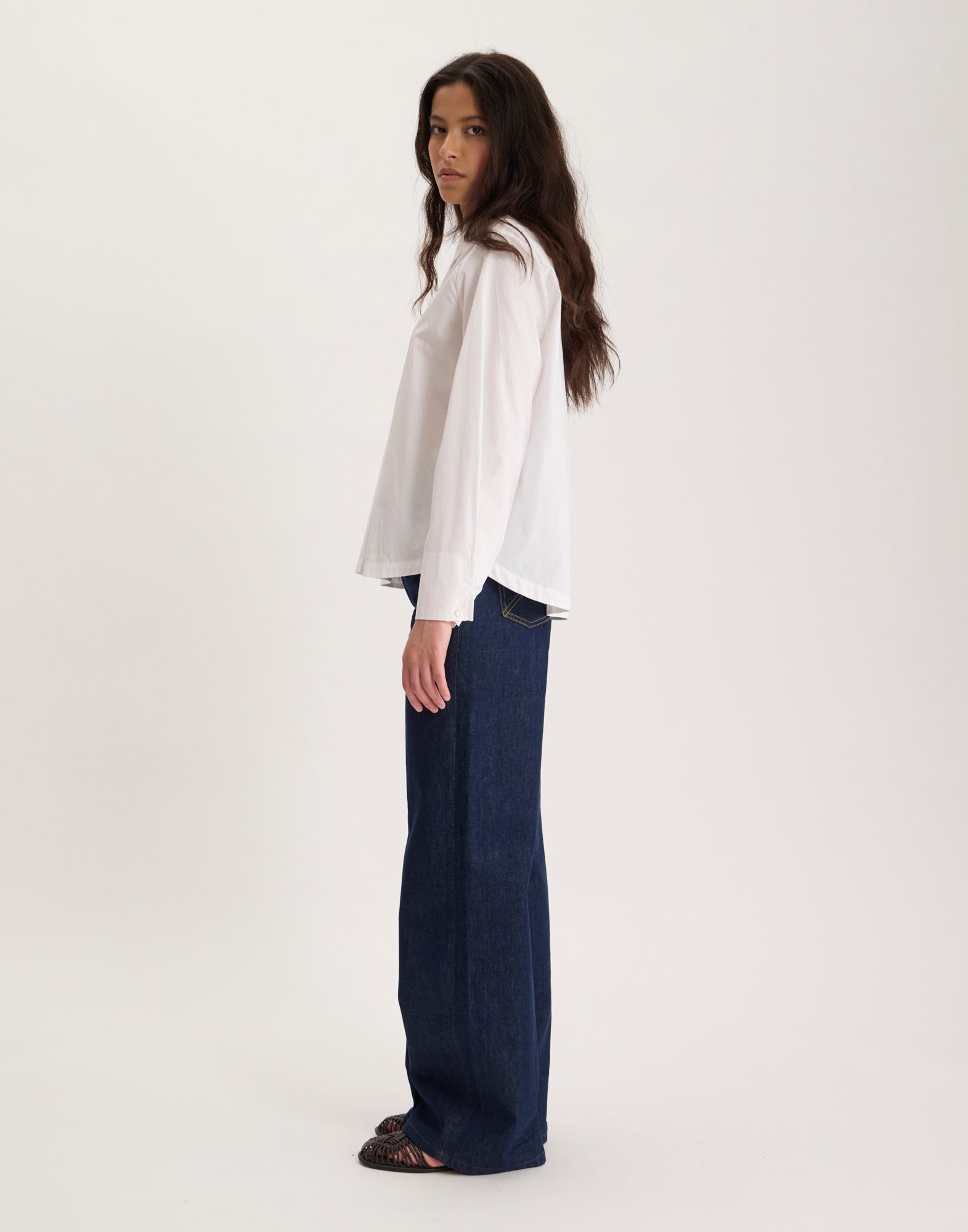 Top in cotone bianco Noa