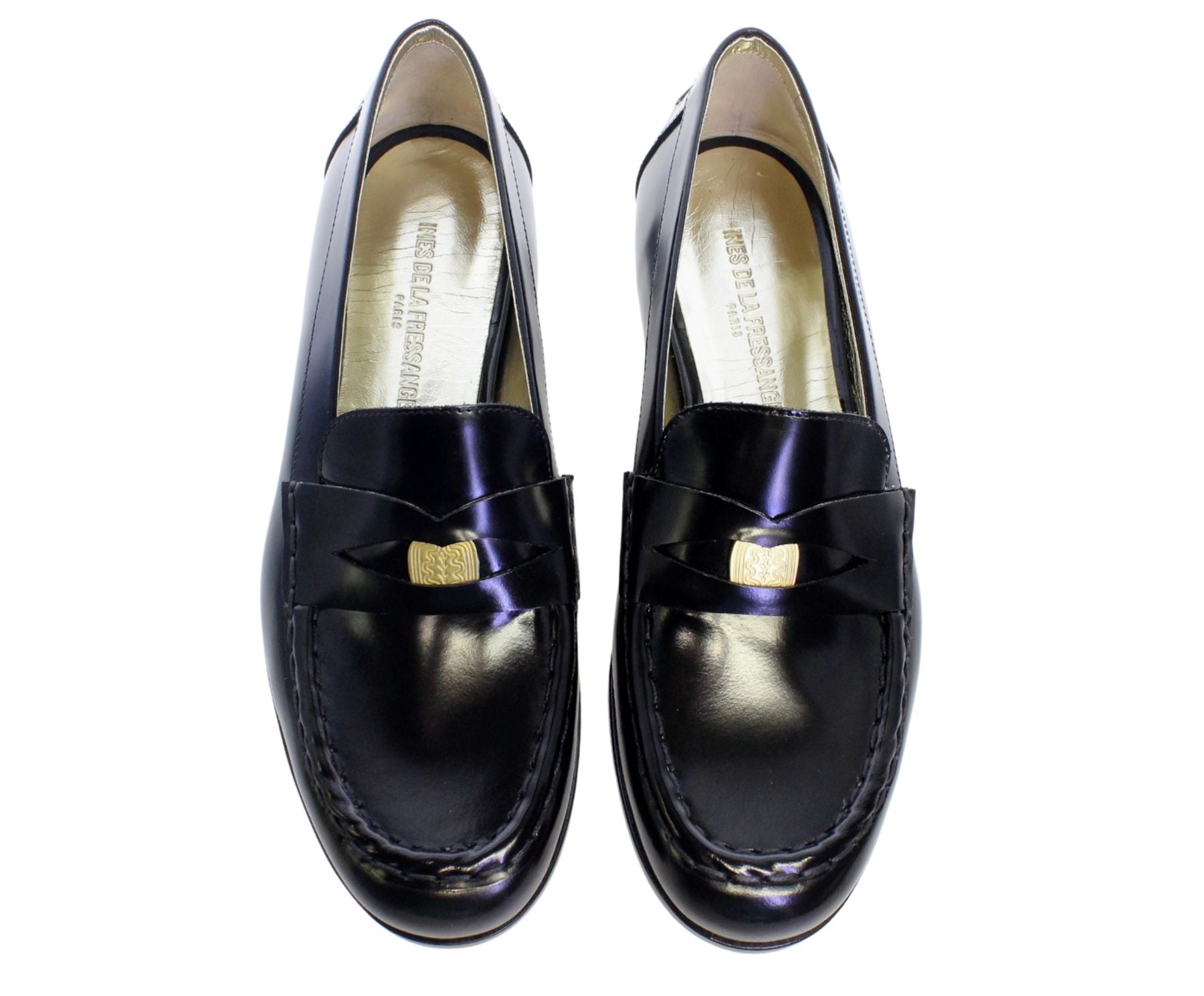 Mocassino Elvire in pelle glacé nera