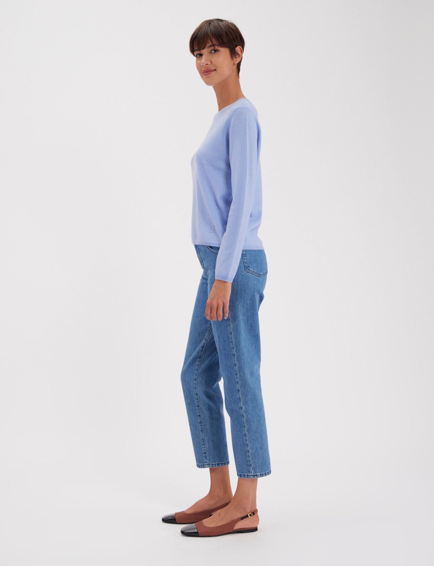 Maglia Angelina di lana merino azul claro
