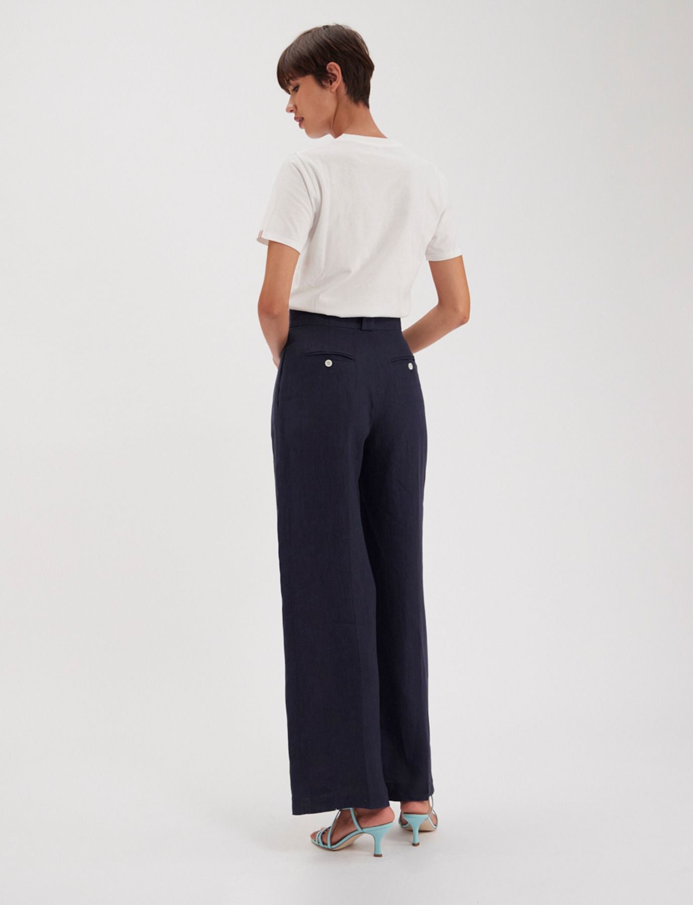 Pantaloni in lino Marlène