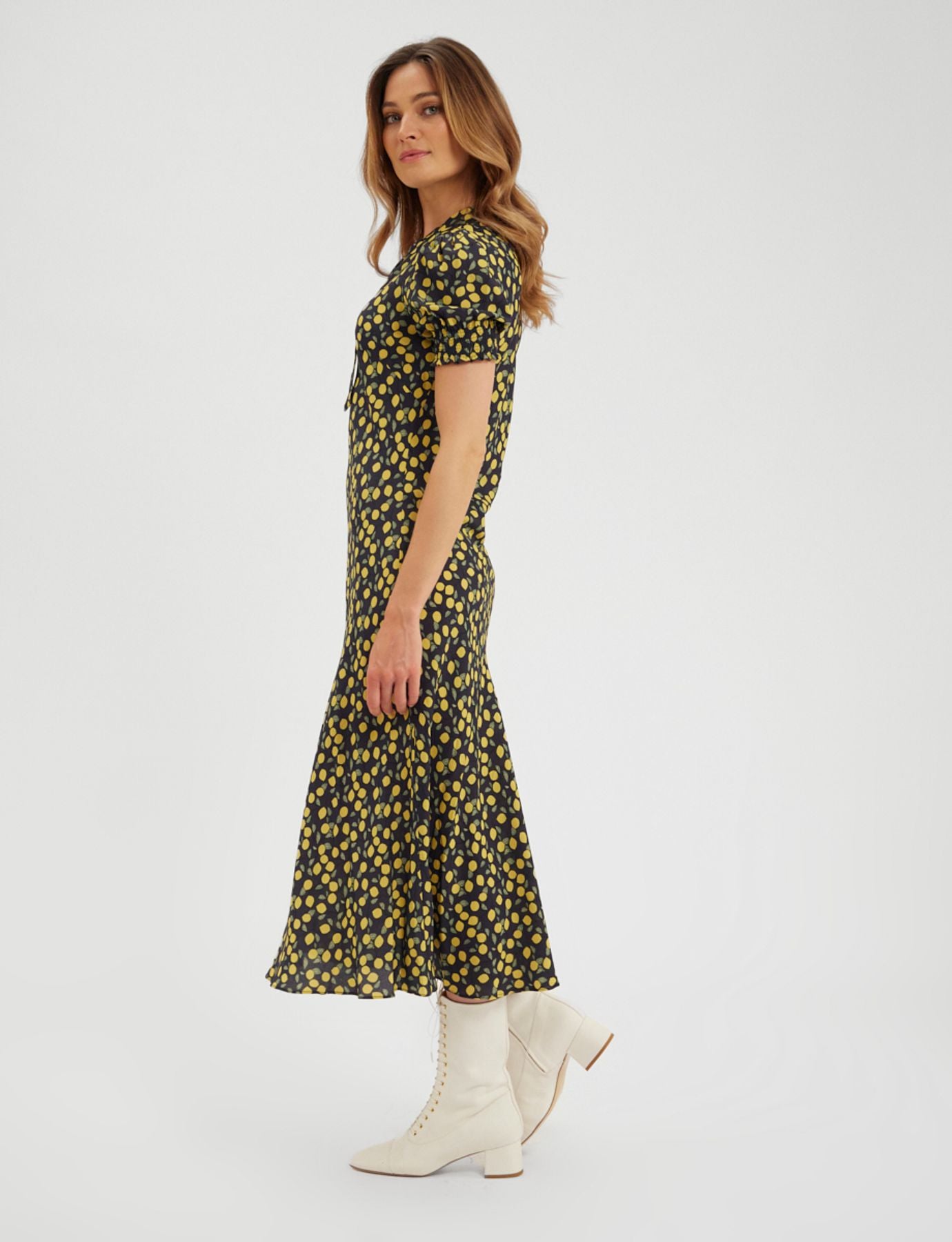 Vestido estampado Cerise Lemon-Navy