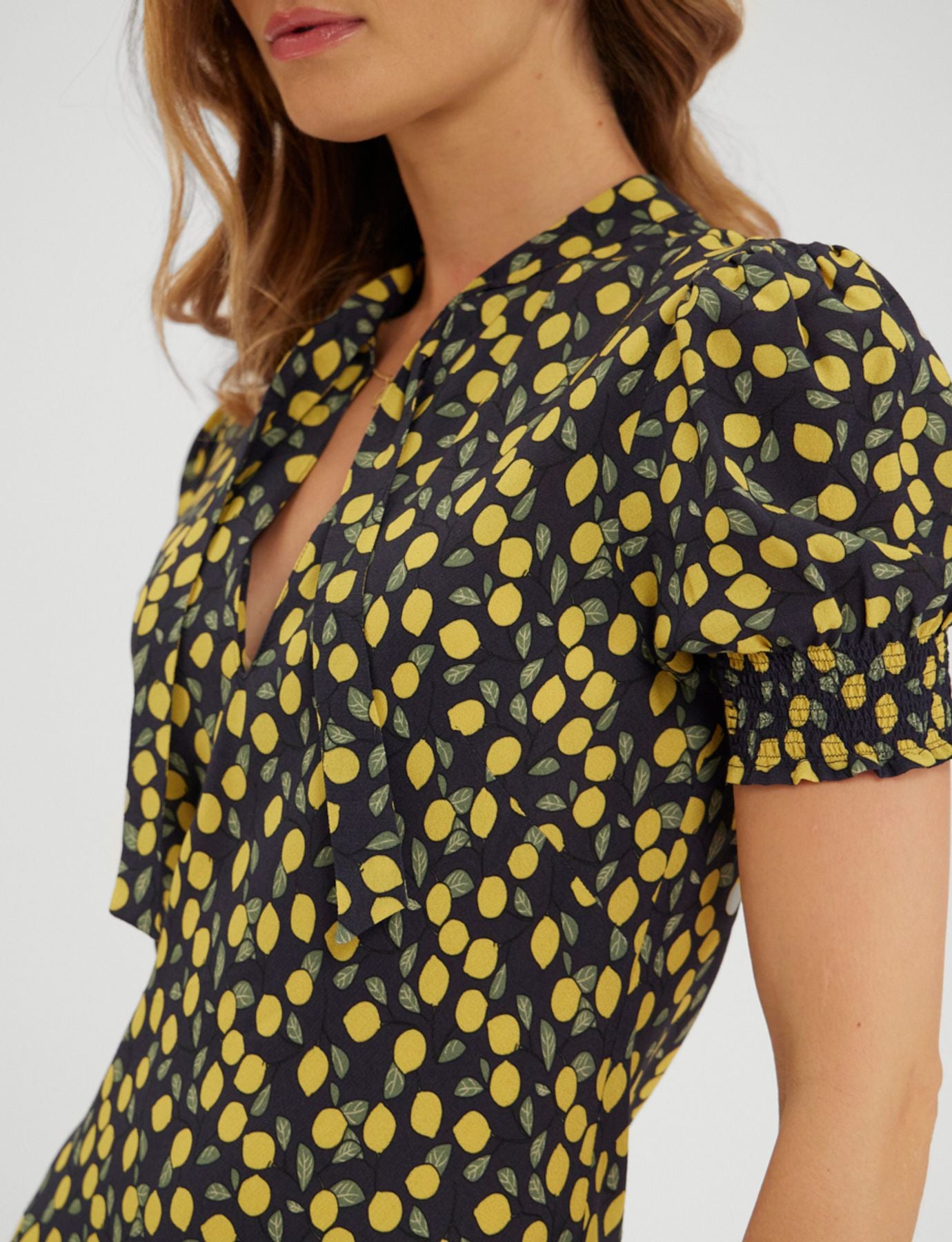 Vestido estampado Cerise Lemon-Navy