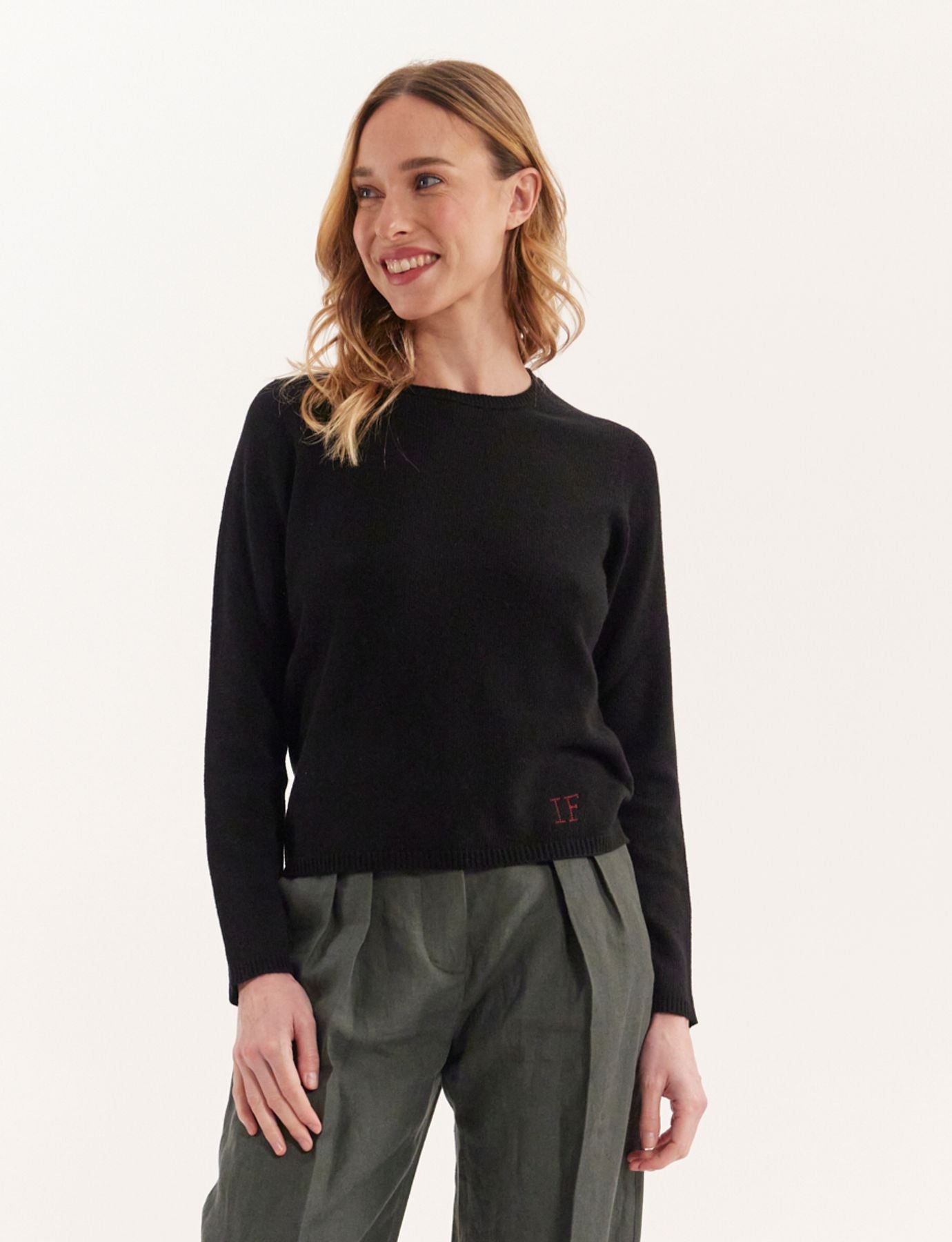 Maglia Angelina nera di lana e cachemira