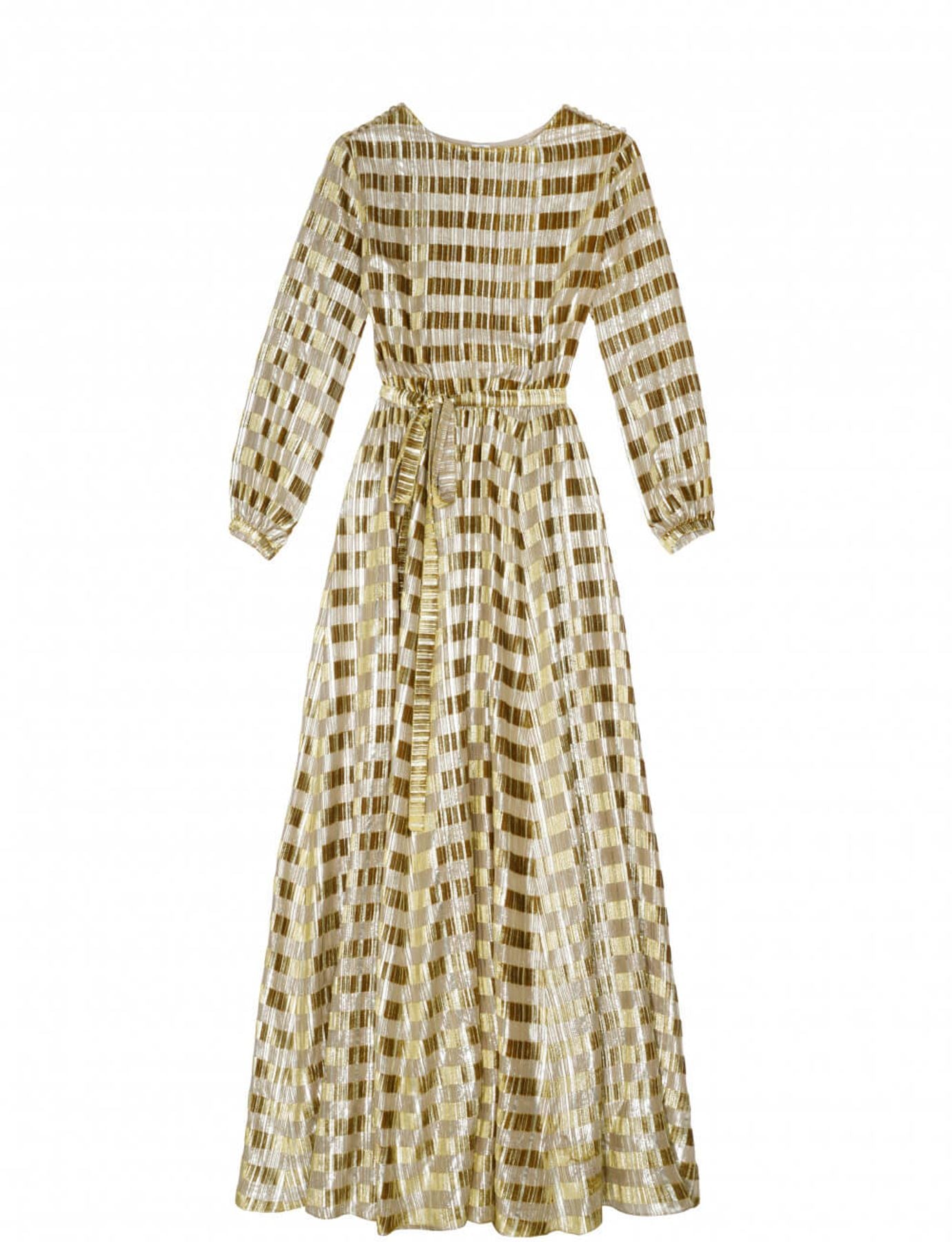 Abito Adele in velluto e lurex oro