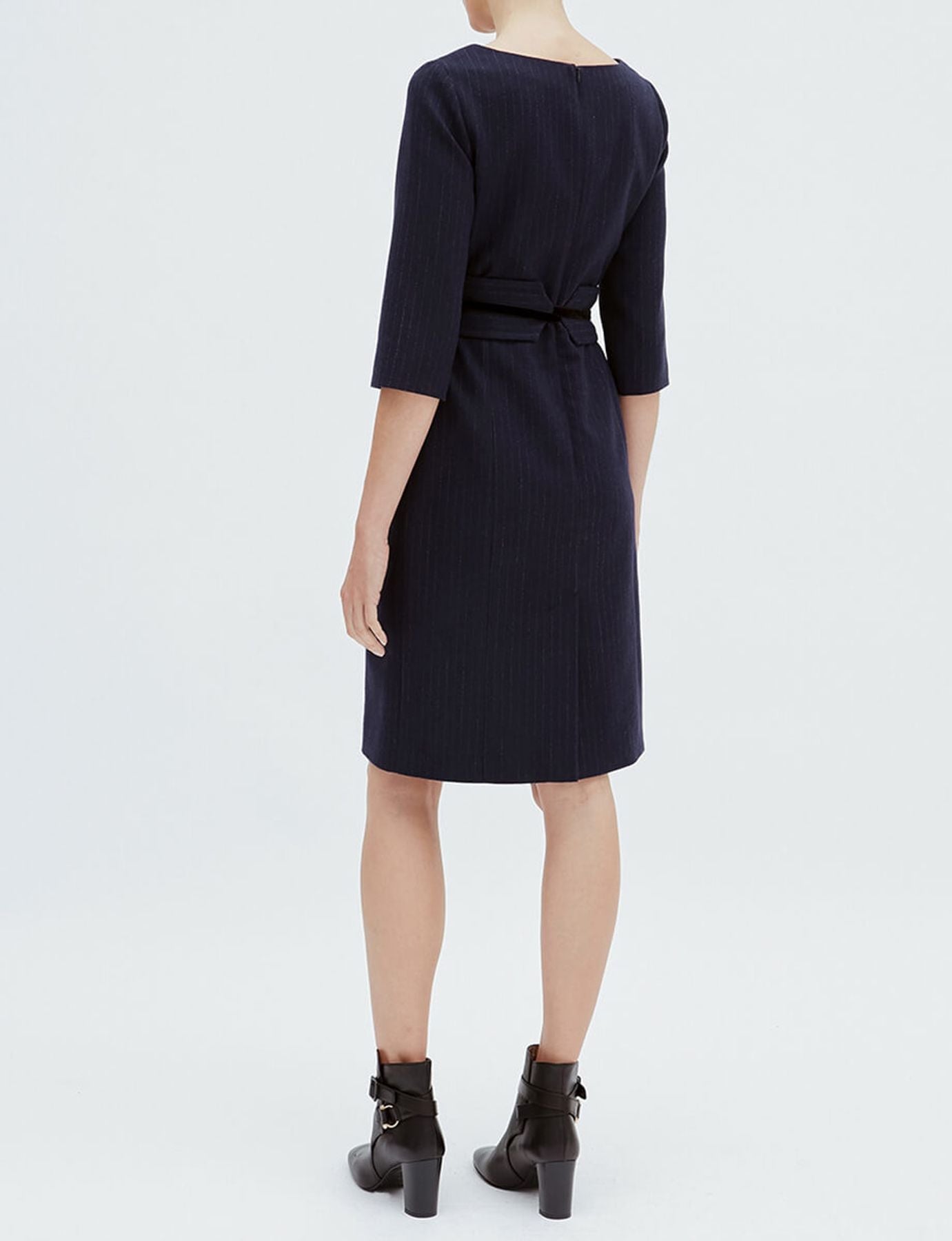 Abito Justine in lana blu navy