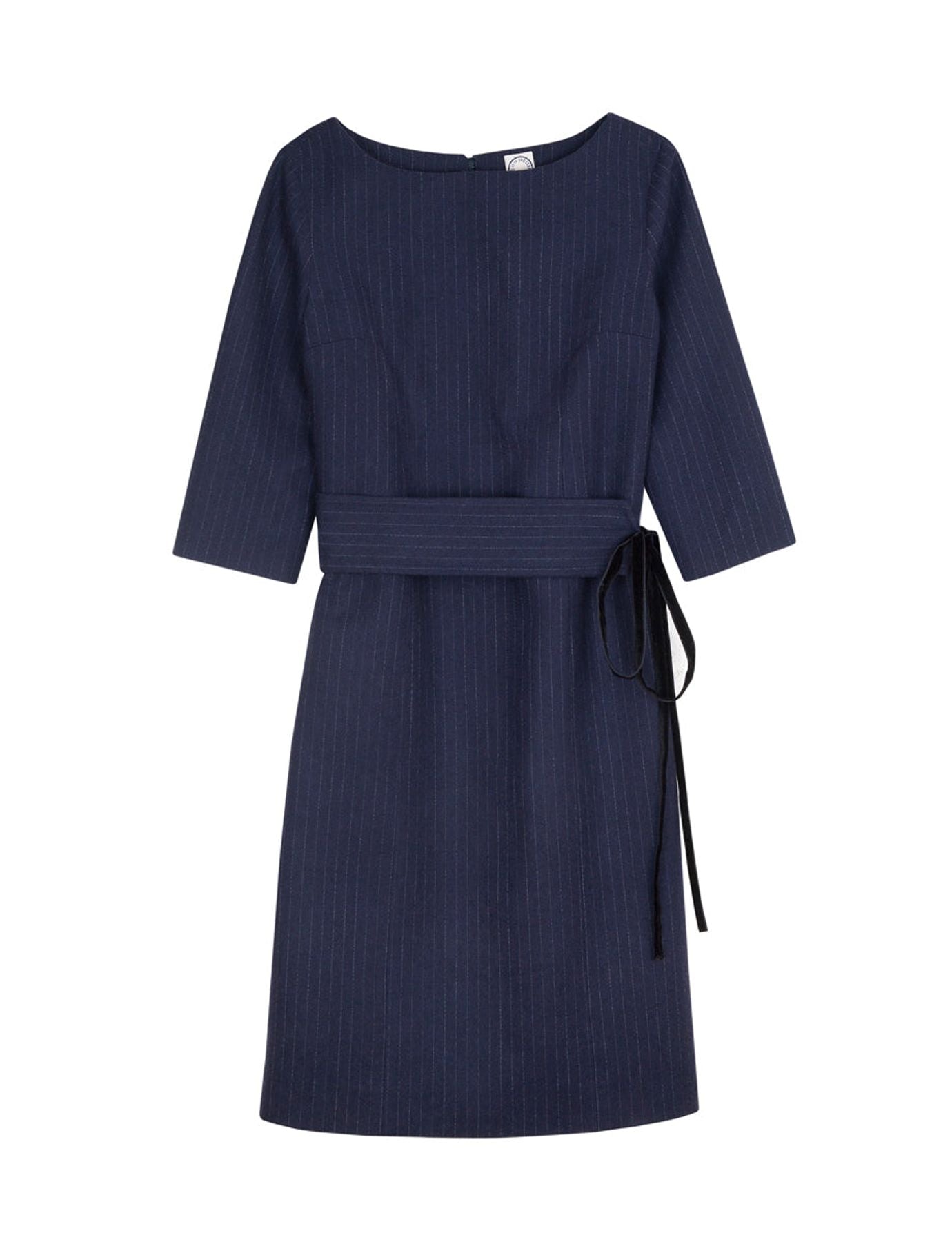 Abito Justine in lana blu navy