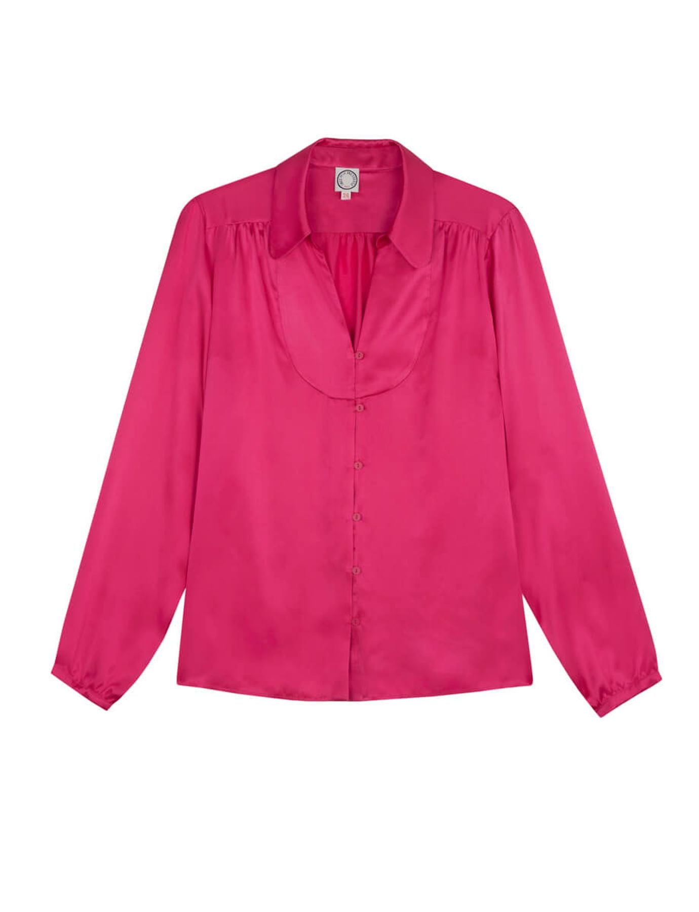 Blusa di seda rosa Aurora