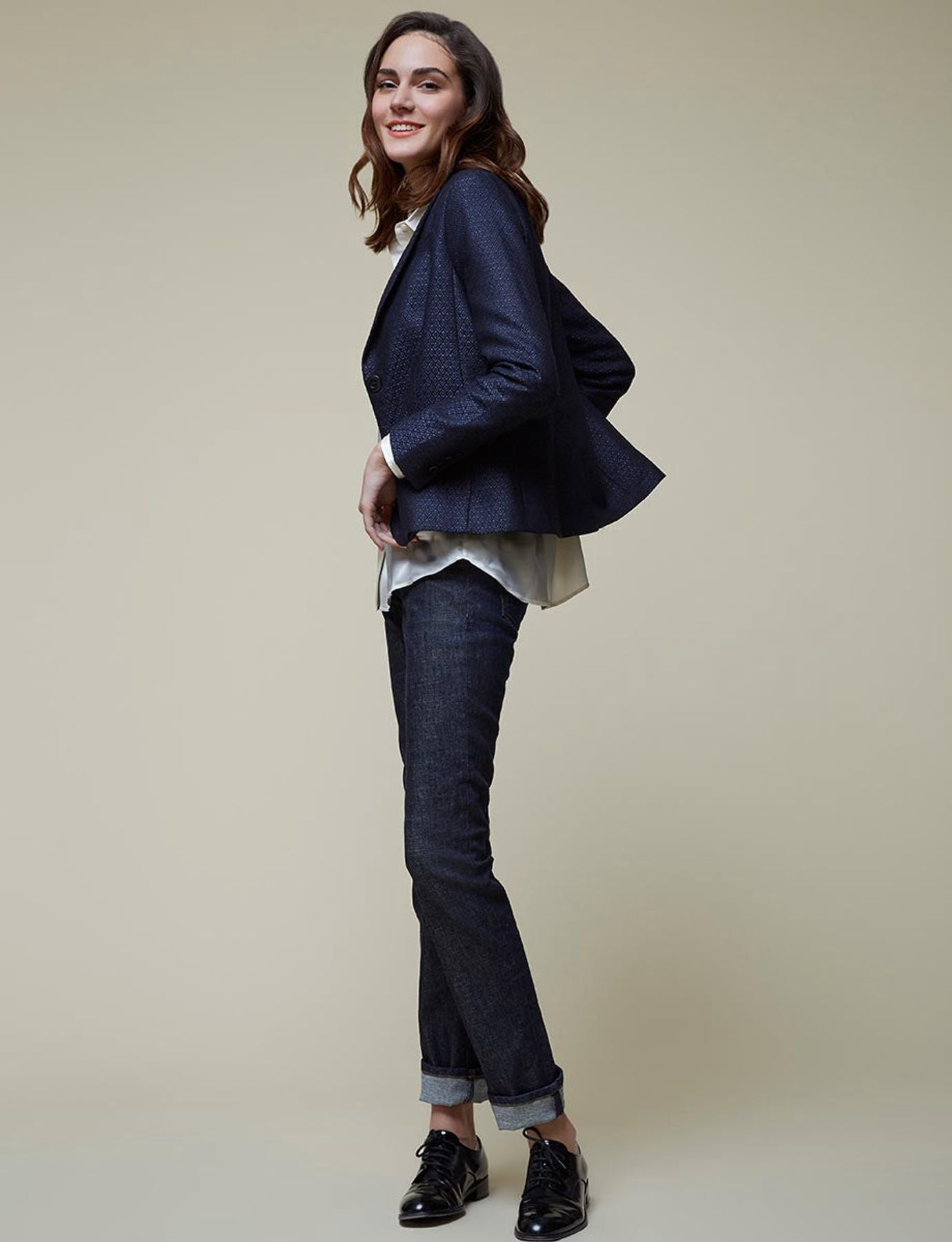 SHOPIFY GIÀ ONLINE Giacca Nicoletta blu navy
