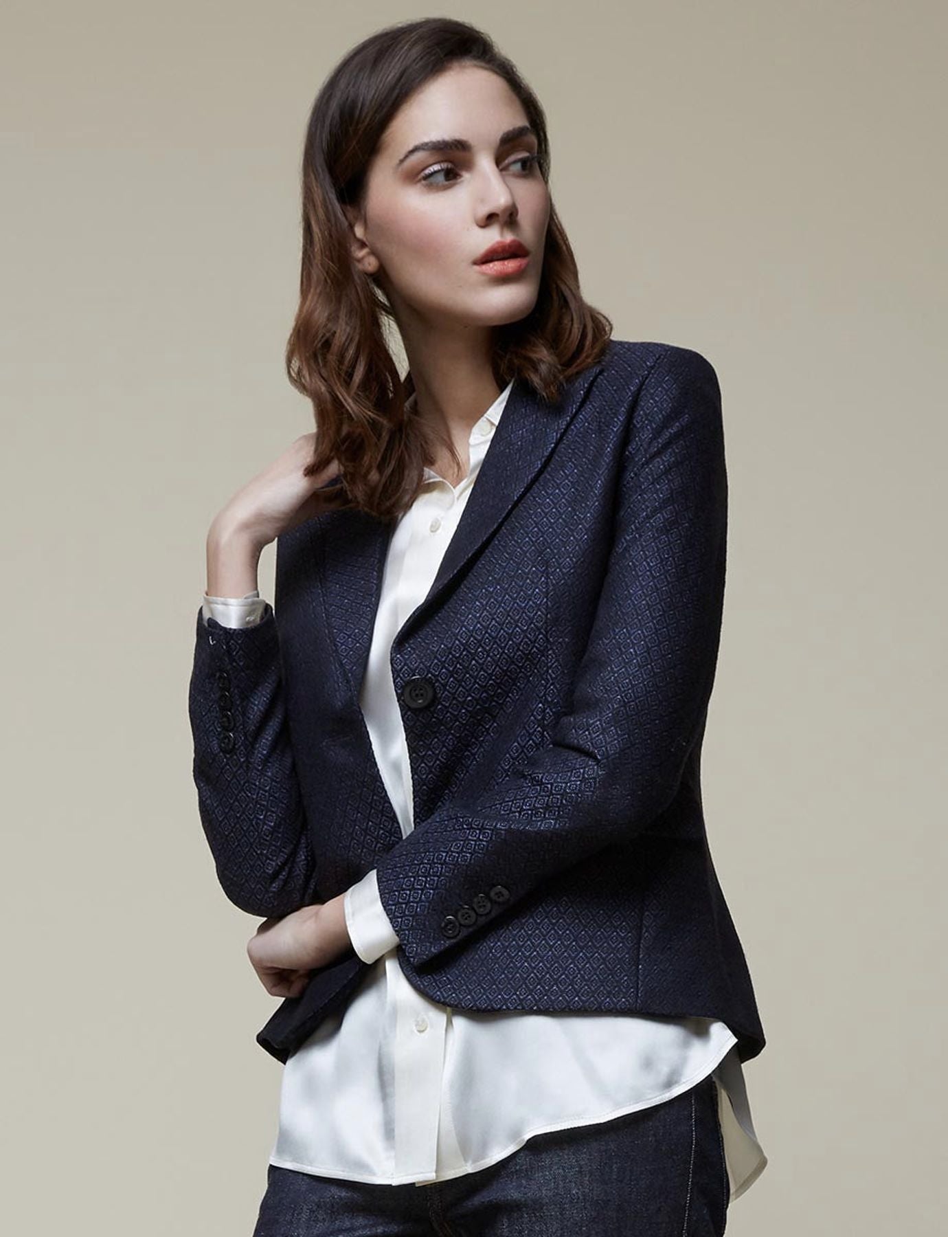 SHOPIFY GIÀ ONLINE Giacca Nicoletta blu navy