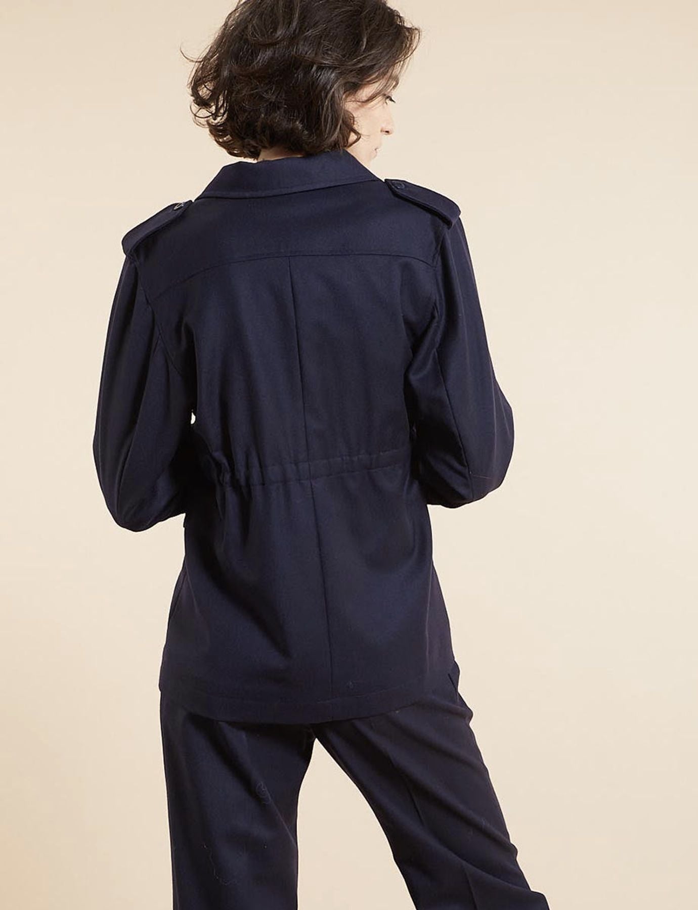 Giacca Renoir in lana blu navy