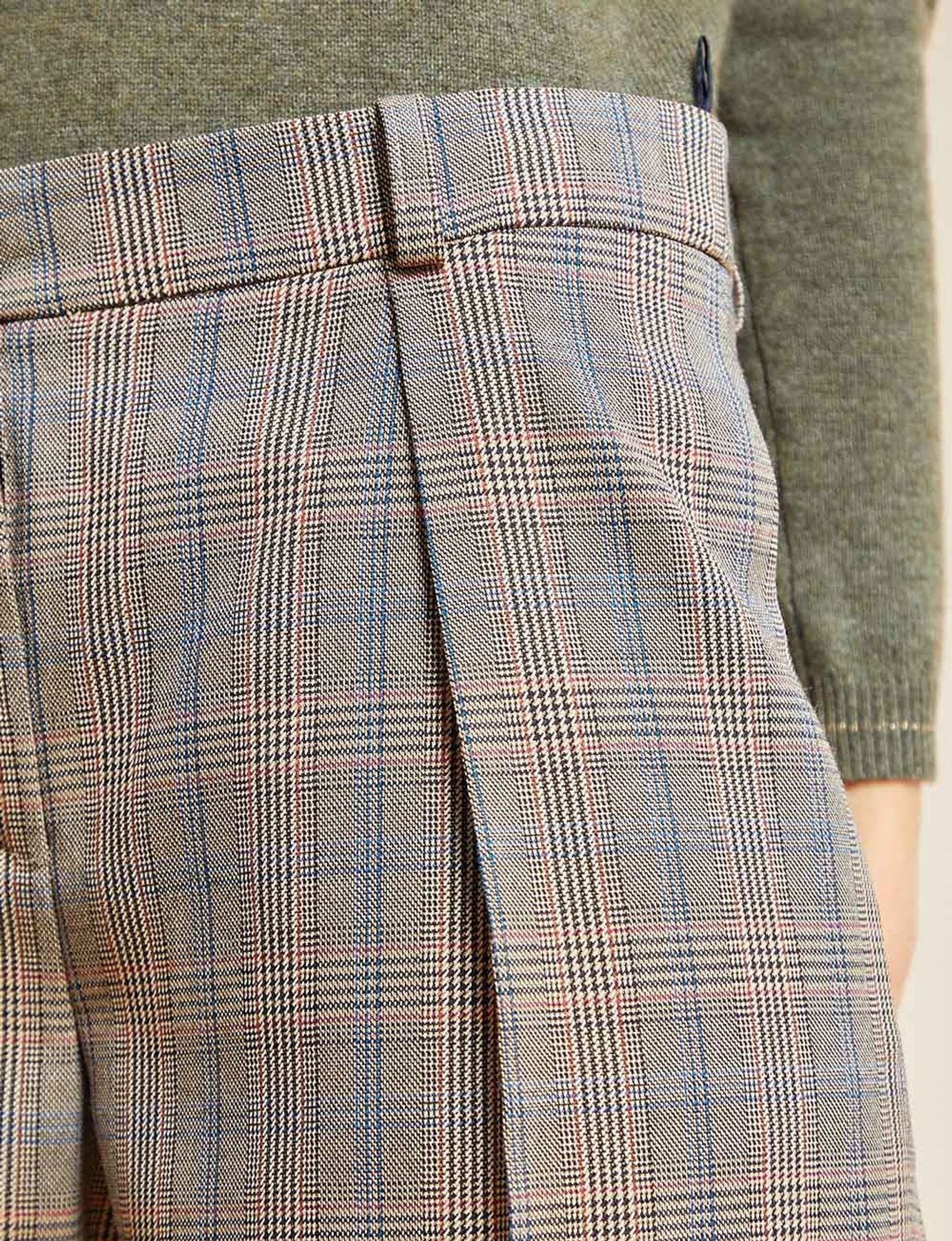 Pantalone Hector Príncipe de Gales beige
