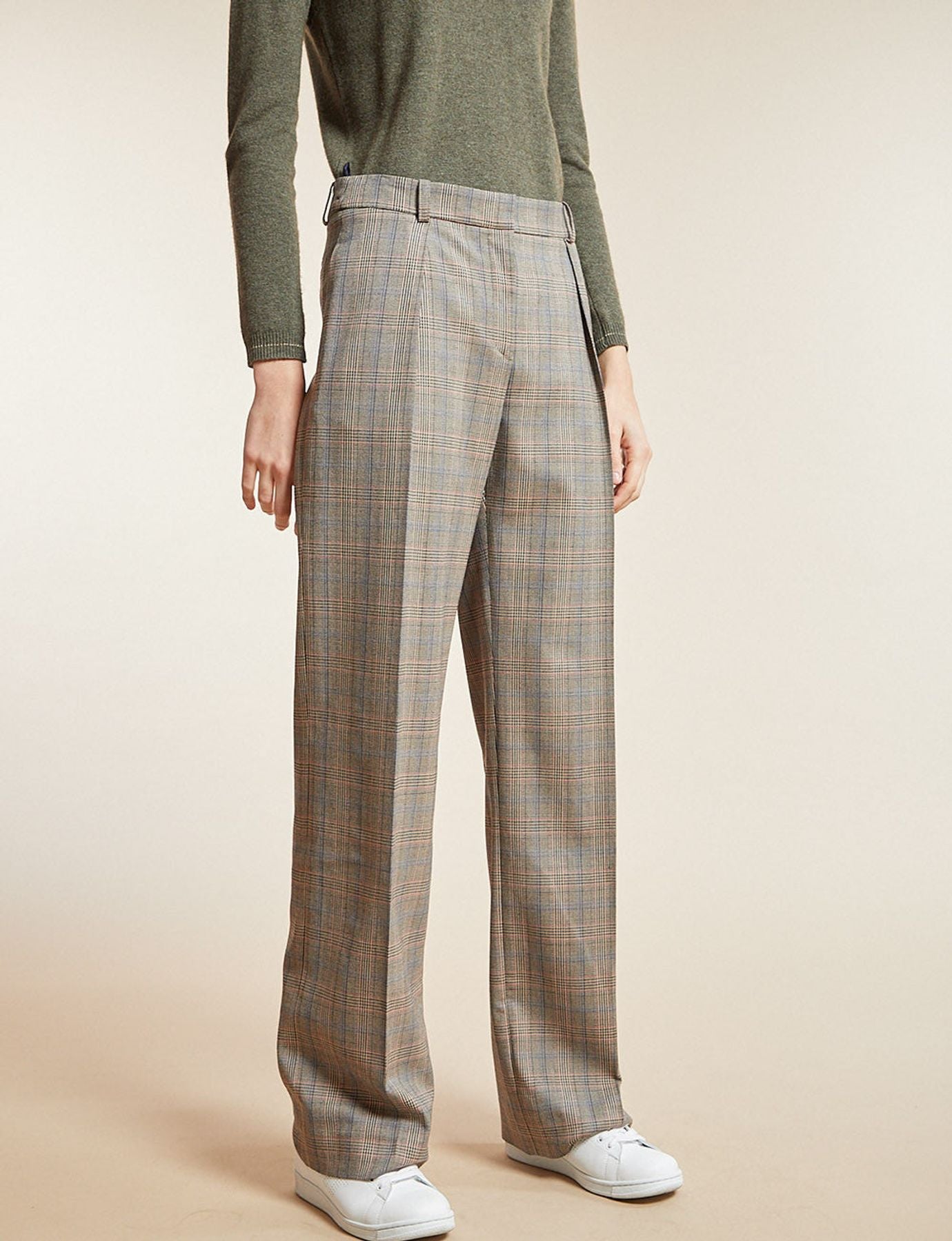 Pantalone Hector Príncipe de Gales beige