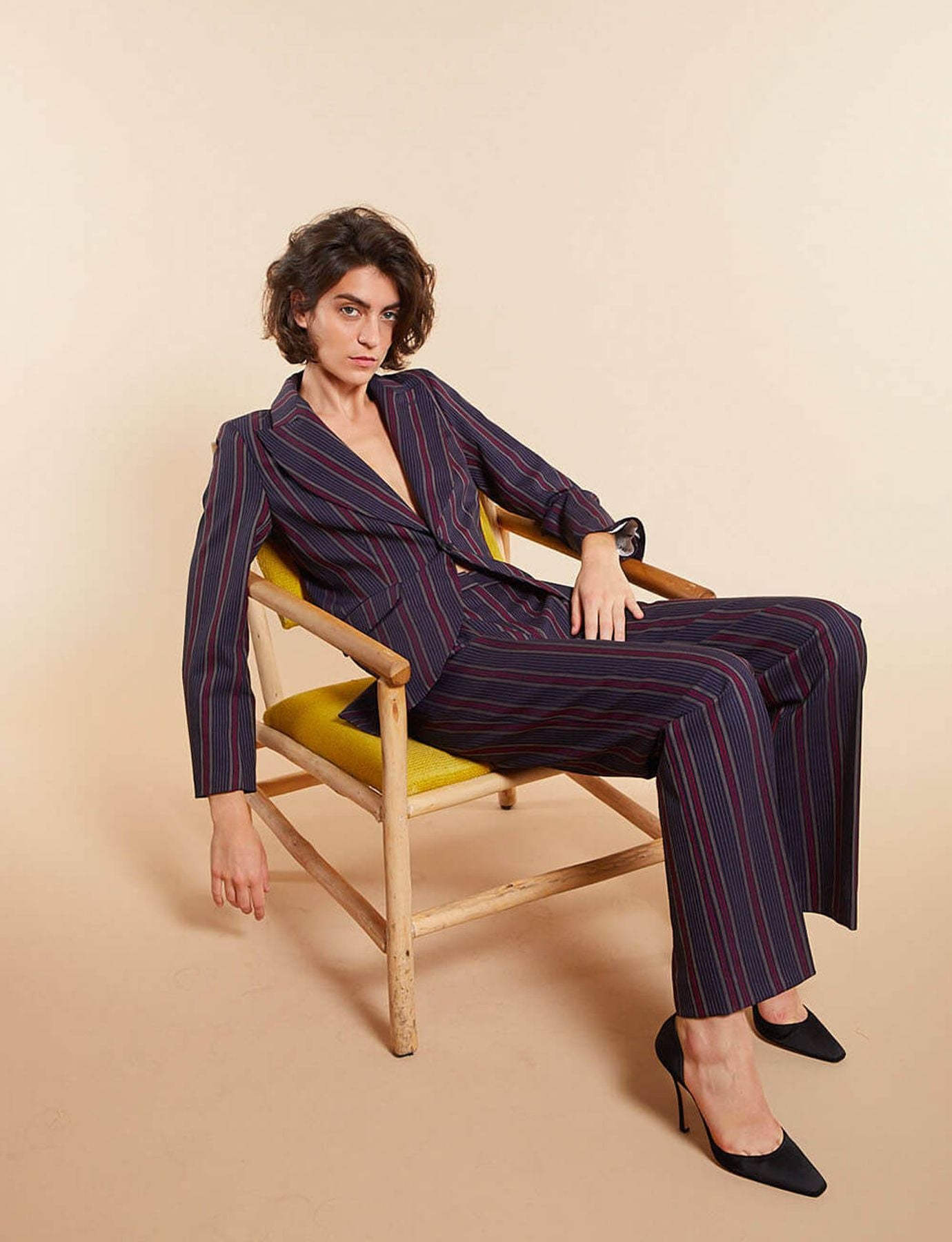 Giacca Gaelle a righe blu navy