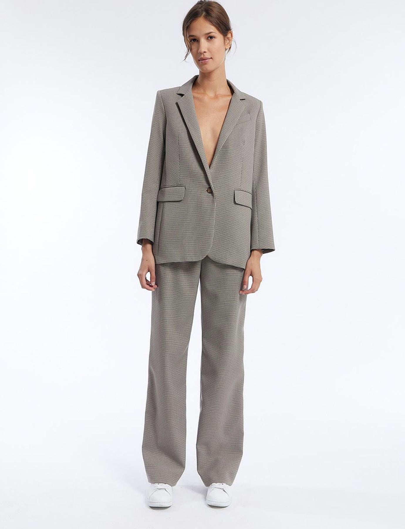 Pantaloni Hector in pied-de-poule