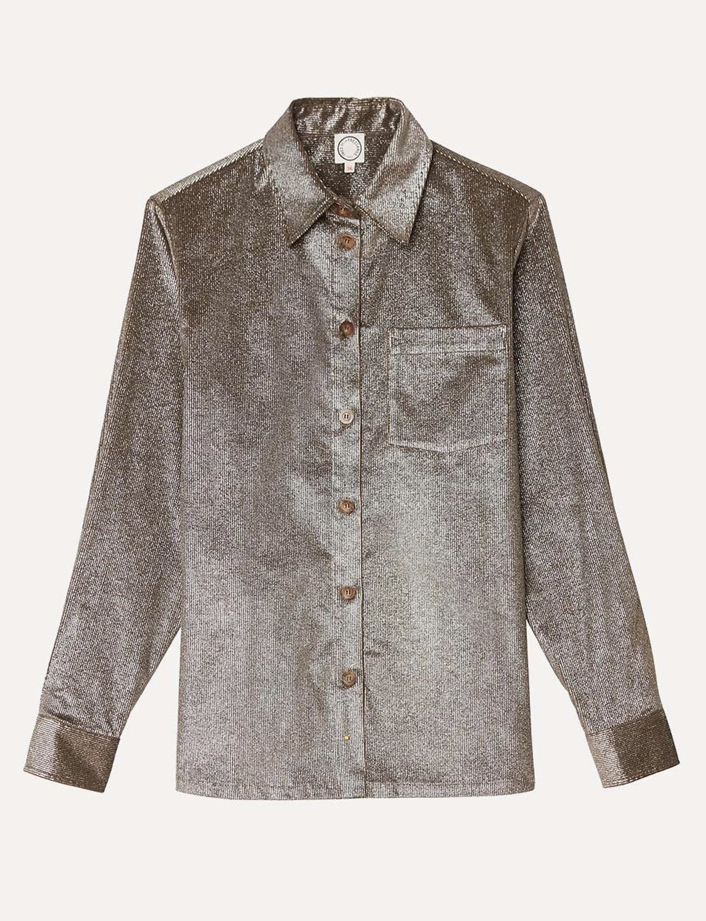 Camisa Cassia di terciopelo placcato