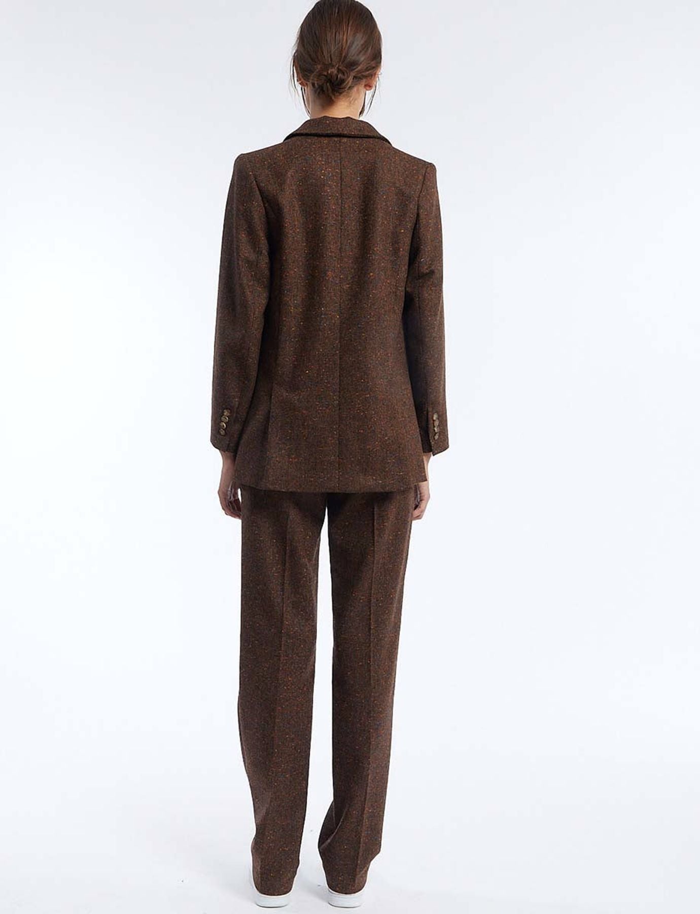 Chaqueta de lana marrón Bruna