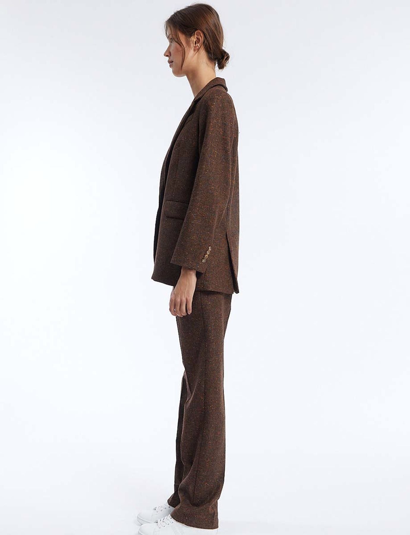 Chaqueta de lana marrón Bruna
