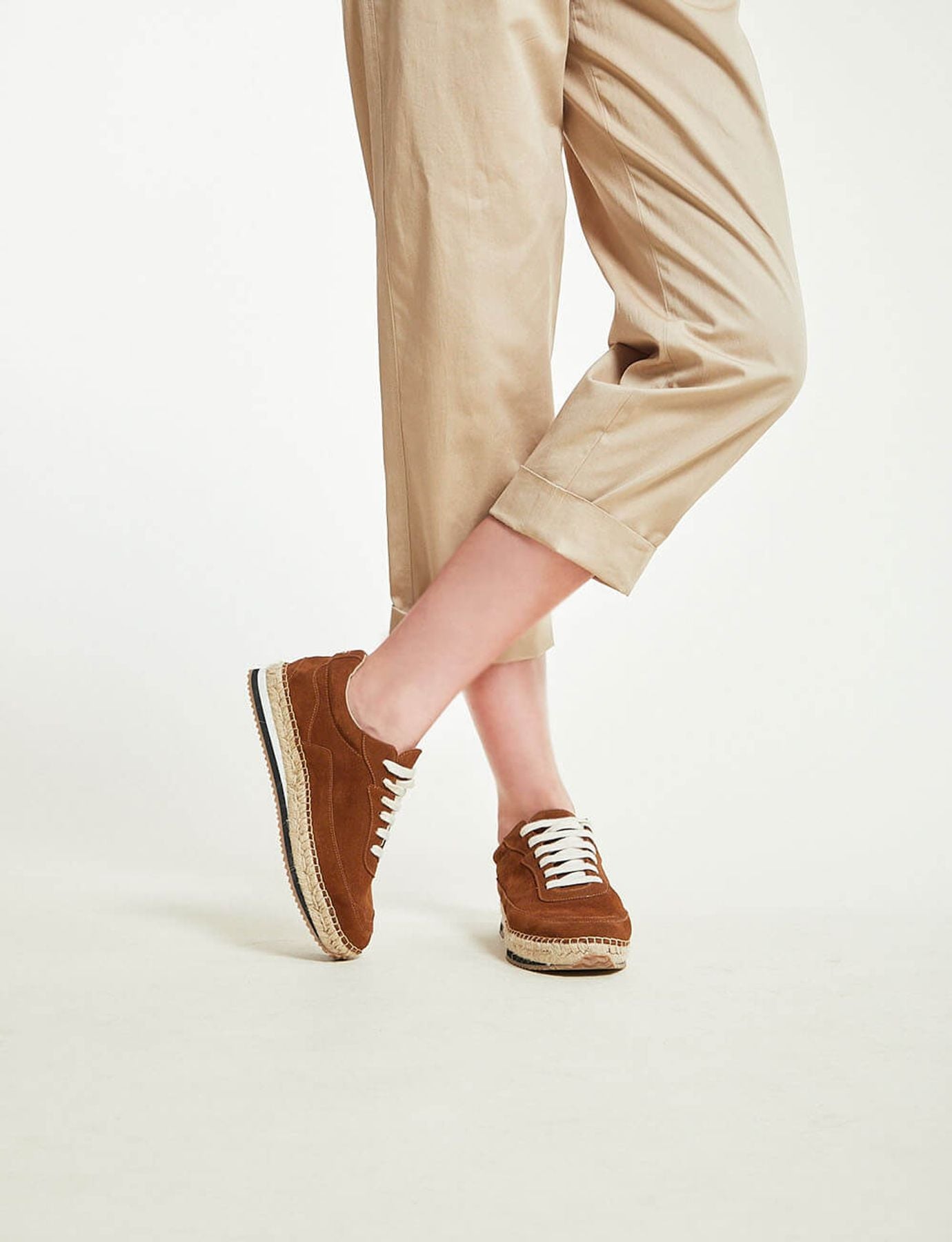Tracy espadrillas scarpe da ginnastica marroni