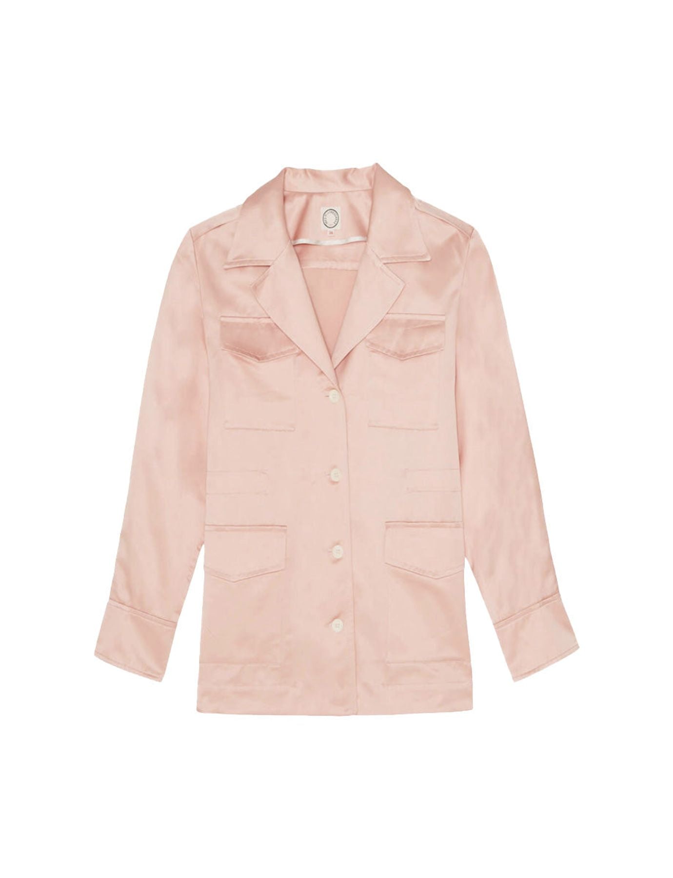Giacca Neva in raso di cotone rosa
