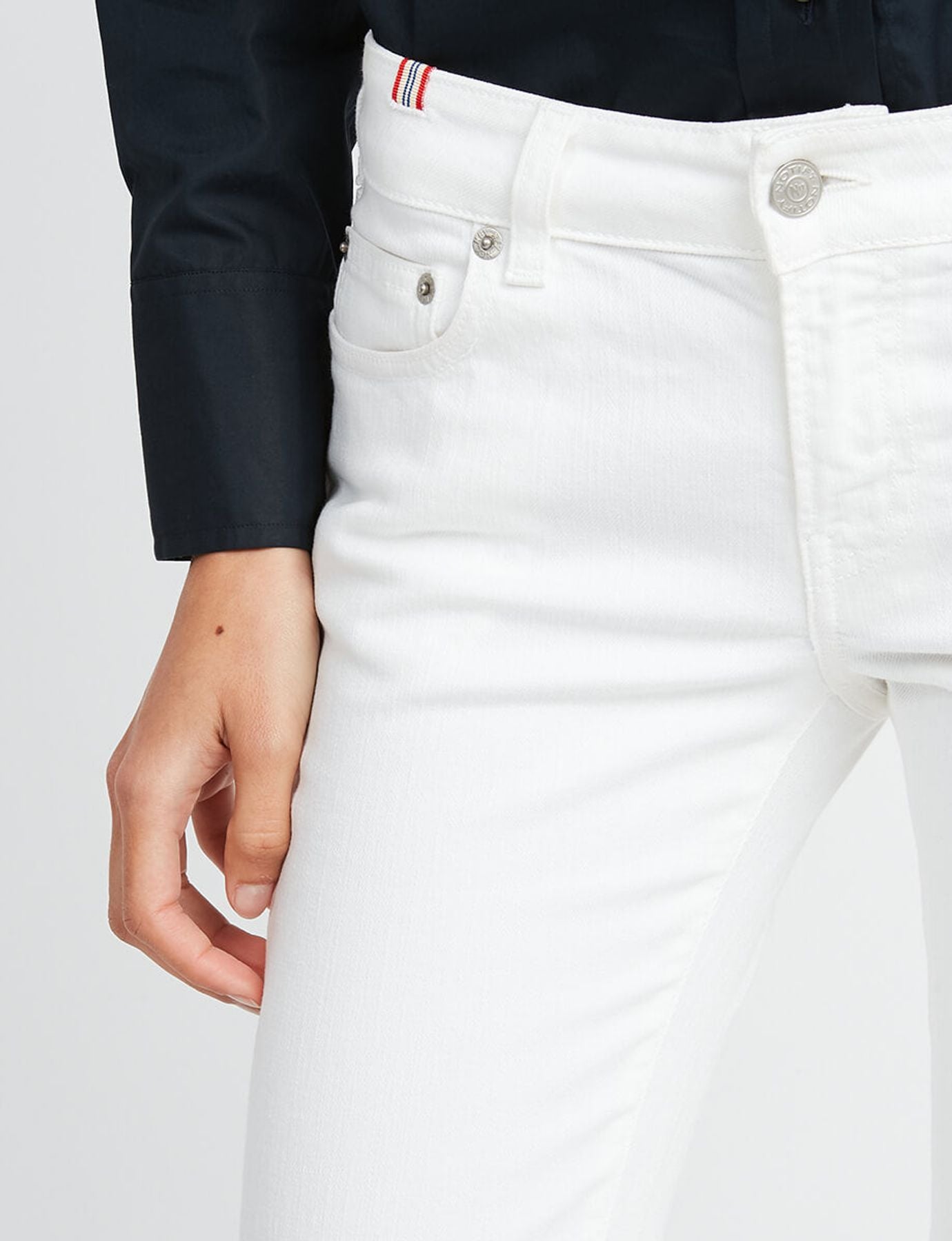 Anemone bianco denim