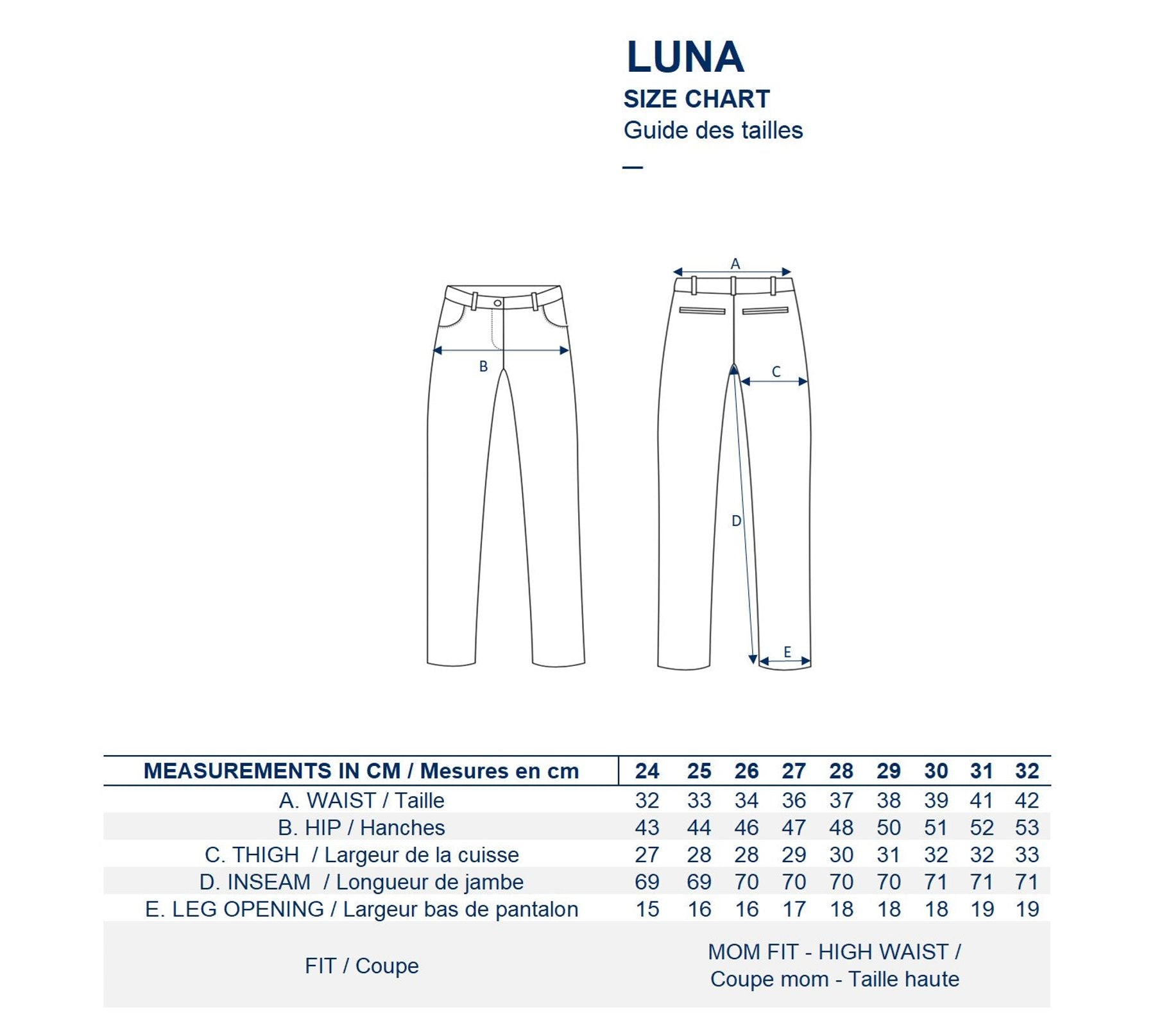 Denim Luna blanco