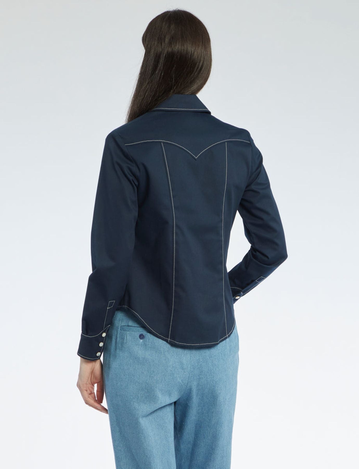 Myrna camisa azul marino