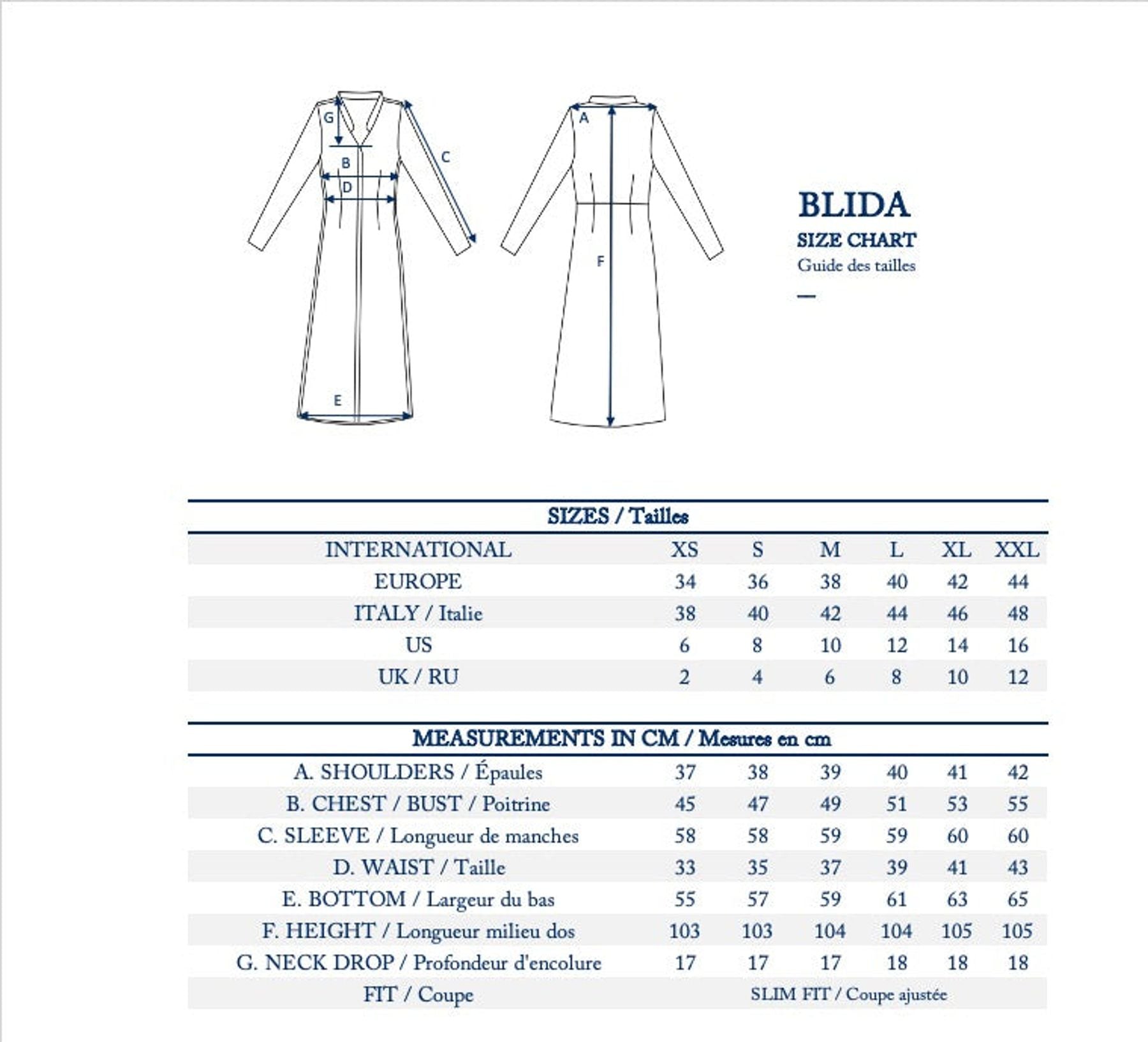 Abito Blida blu navy