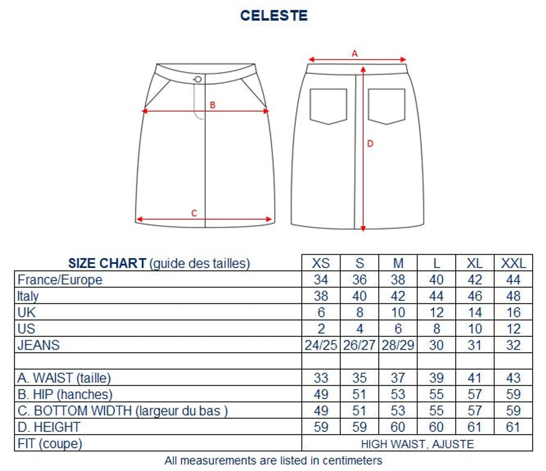 Gonna arancione Celeste