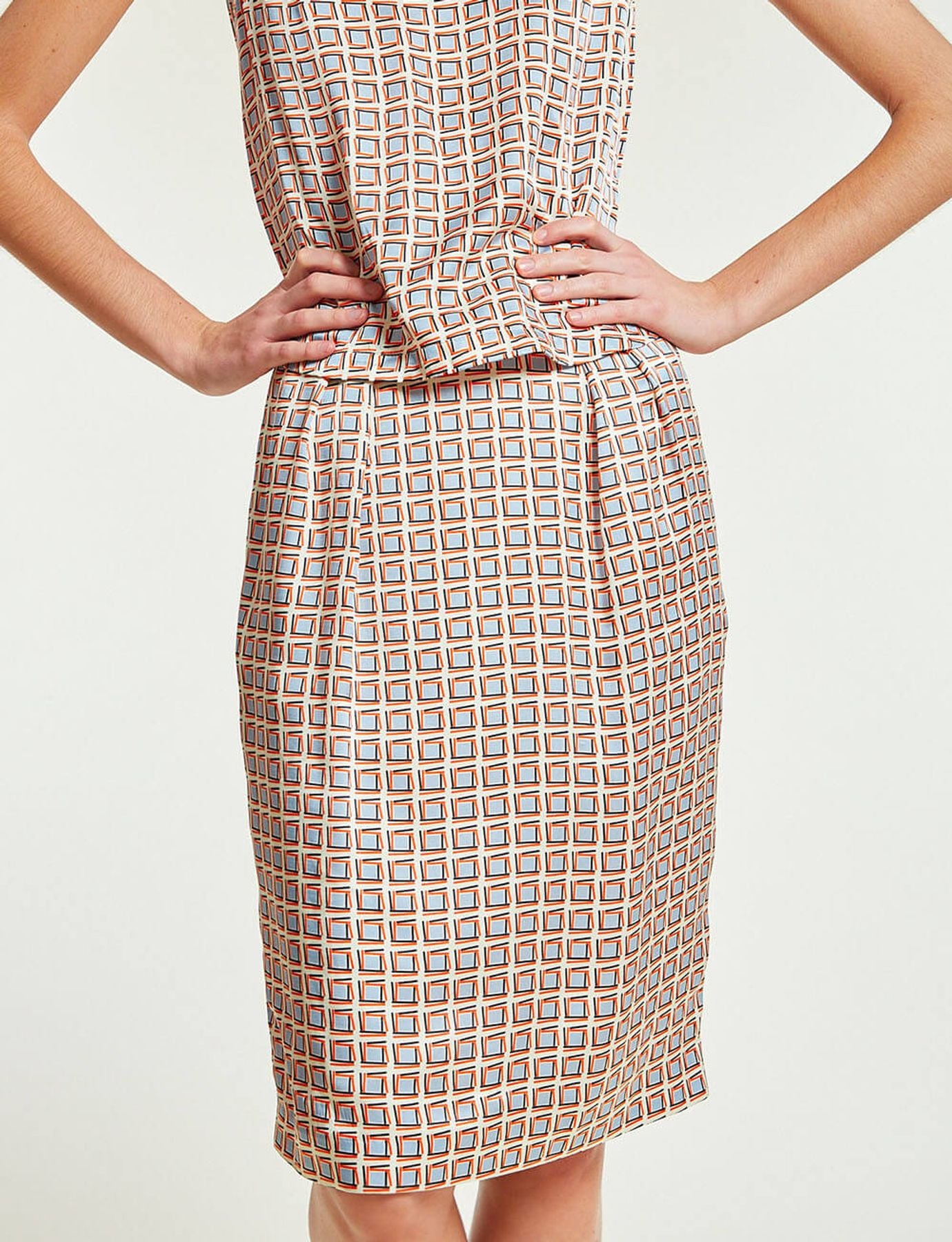 Falda estampada Celeste Brest
