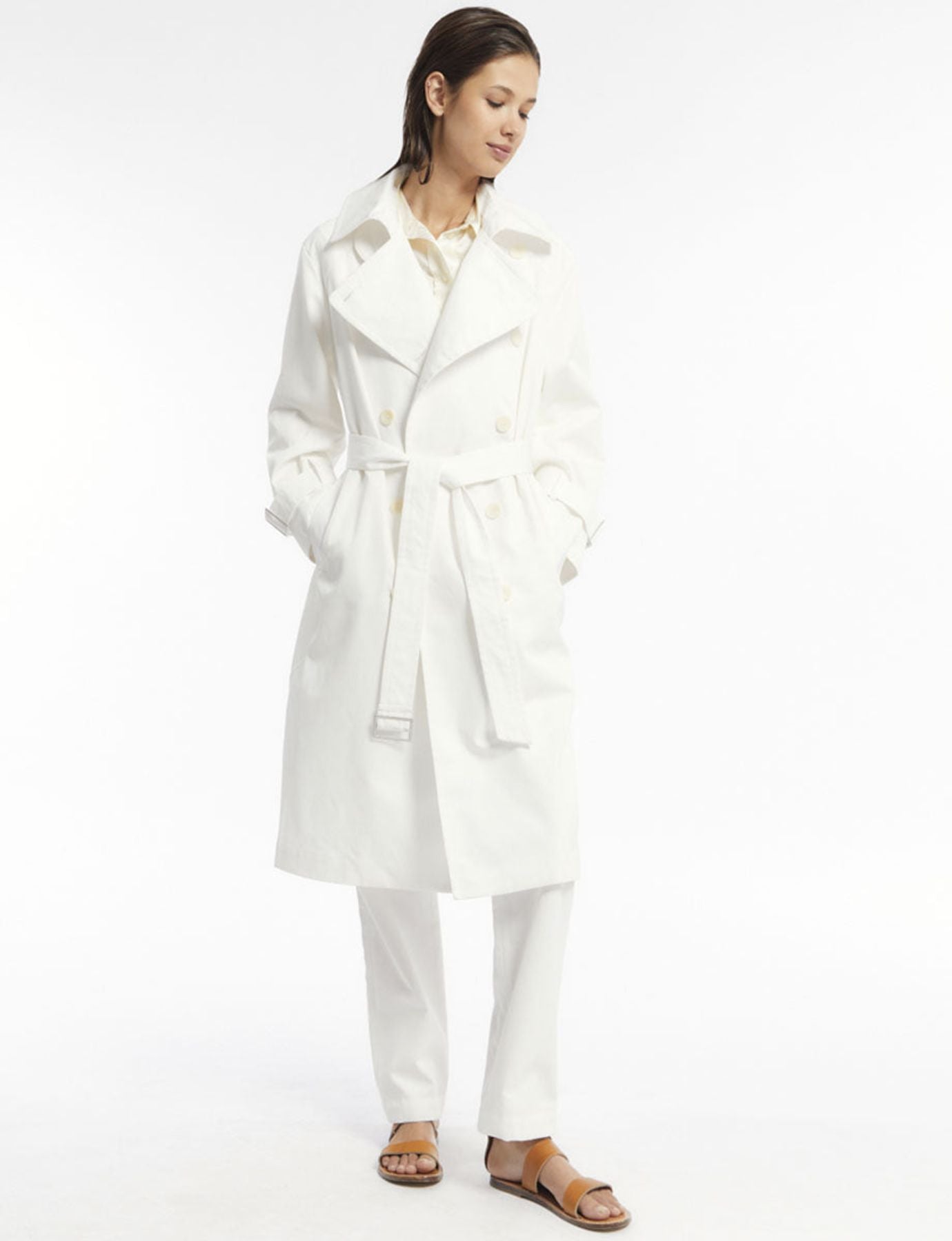 Trench Blake in cotone bianco