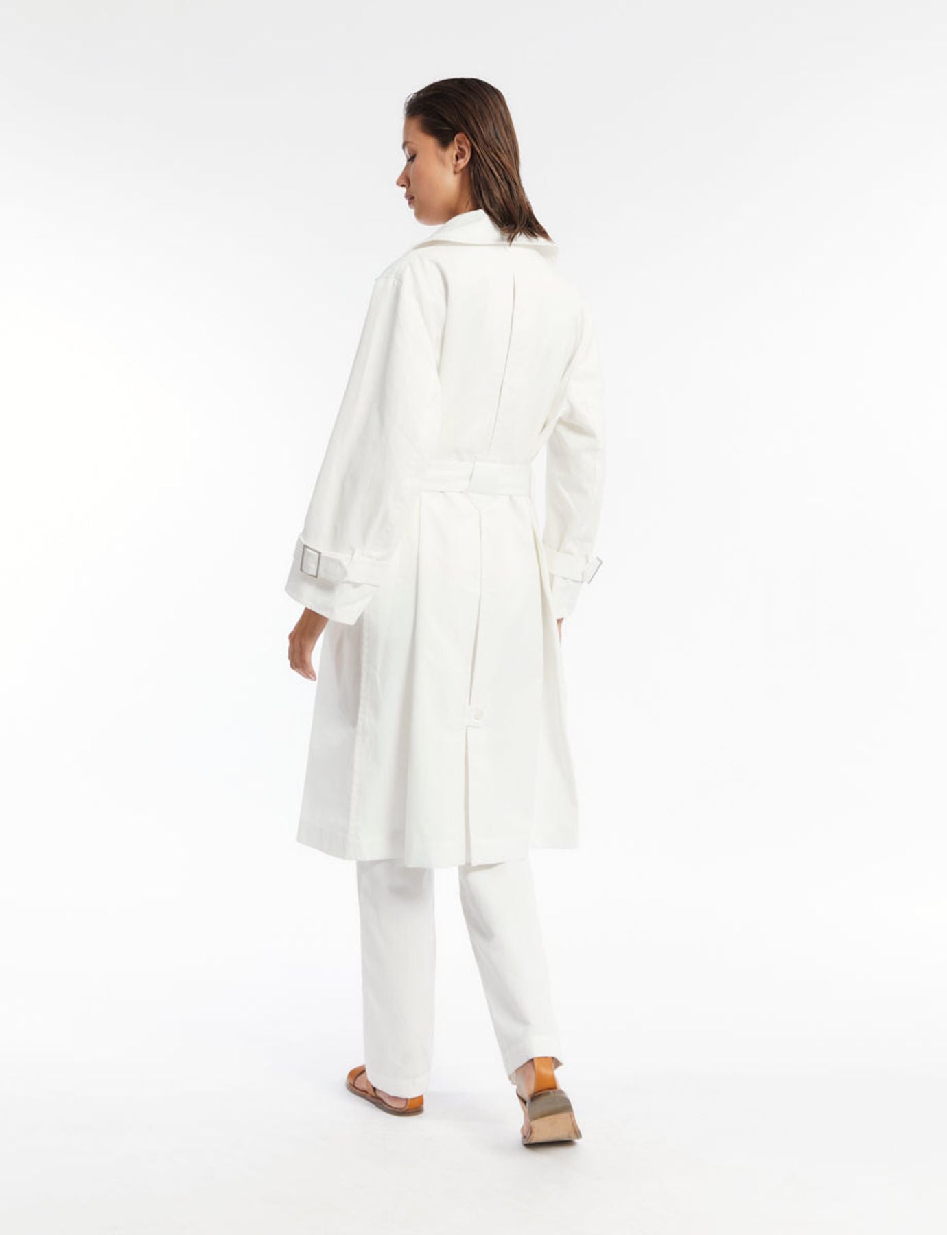Trench Blake in cotone bianco