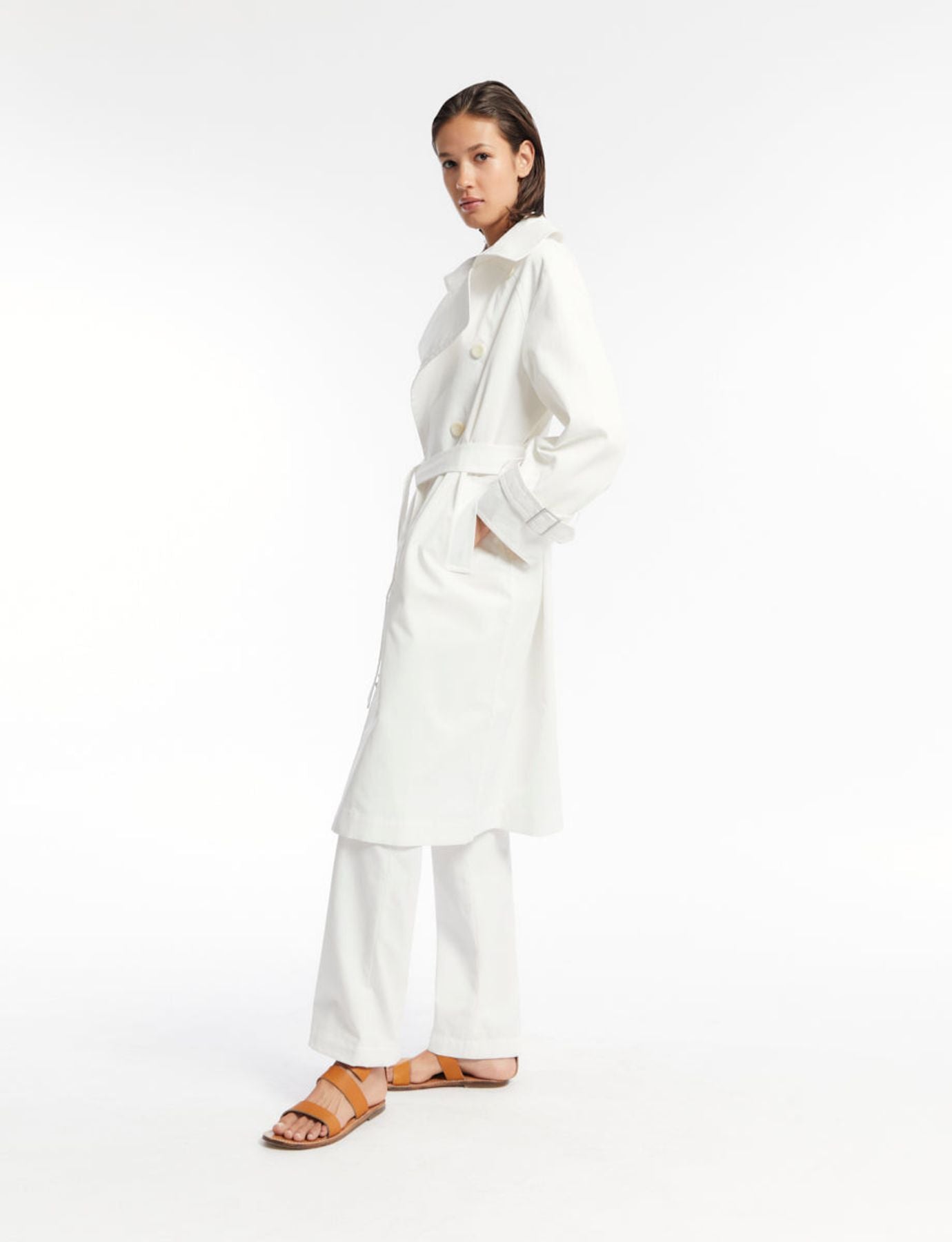 Trench Blake in cotone bianco