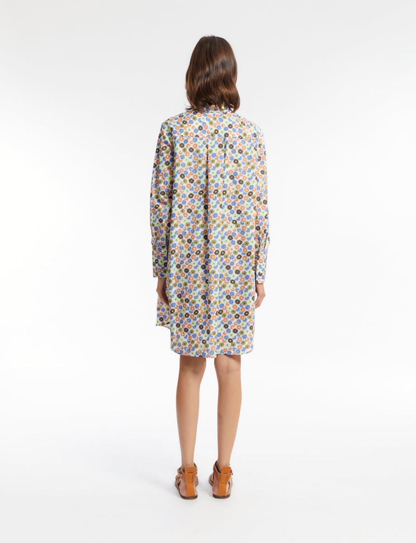 Abito camicia in cotone floreale Martina