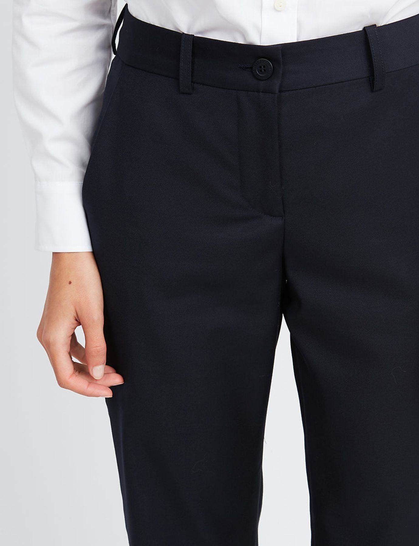 Francisco, pantaloni in lana blu navy