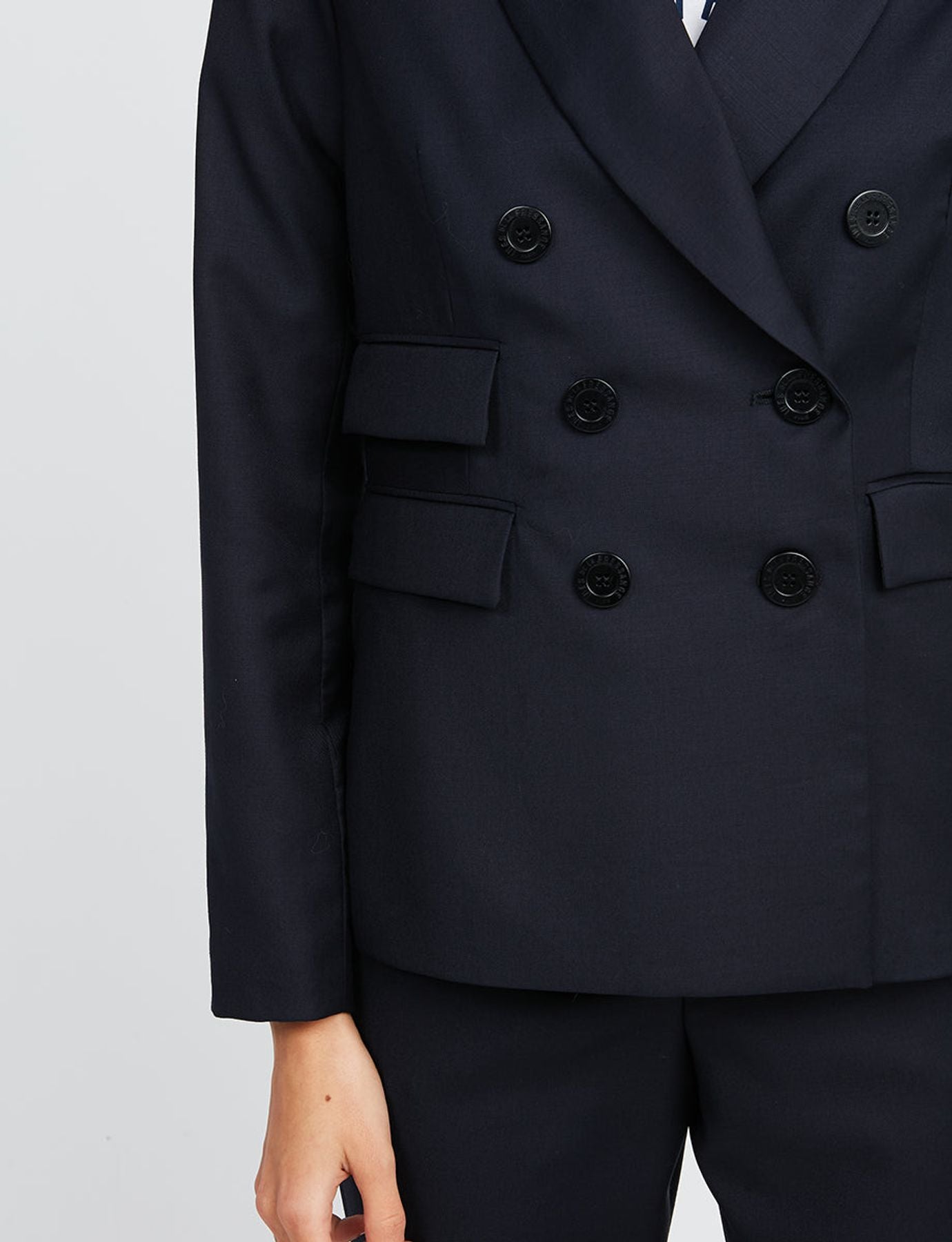 Maurice Giacca di lana blu navy