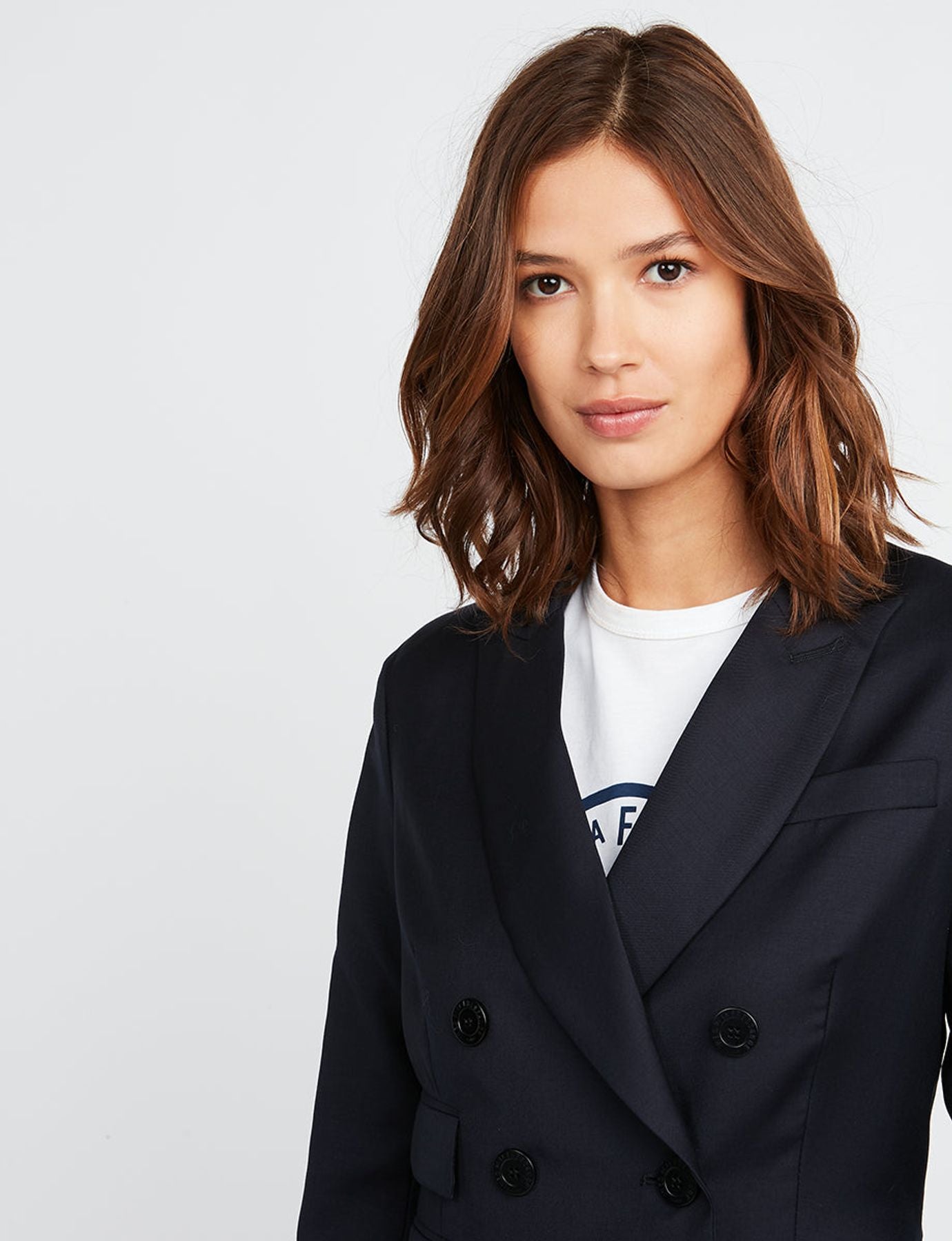Maurice Giacca di lana blu navy
