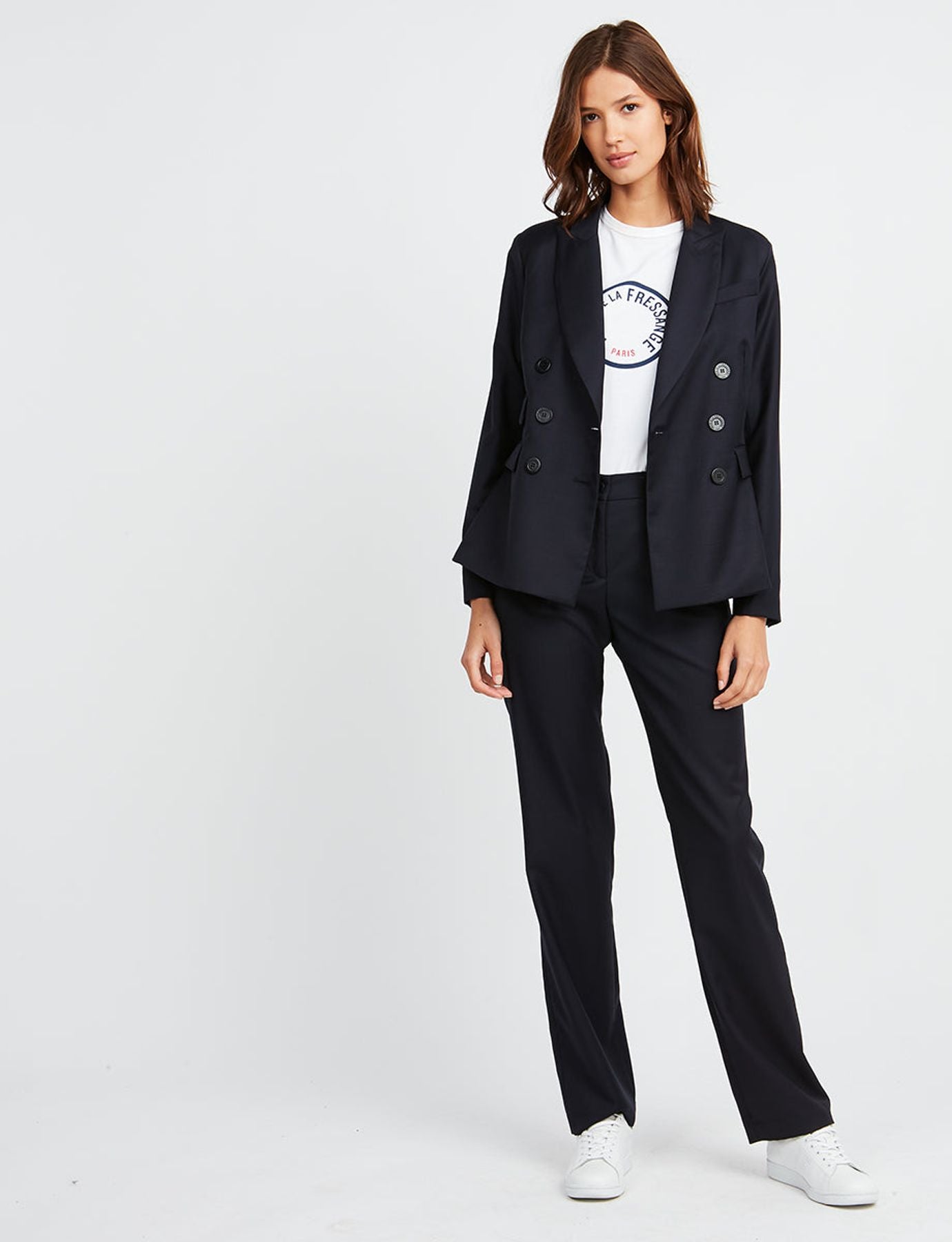 Maurice Giacca di lana blu navy