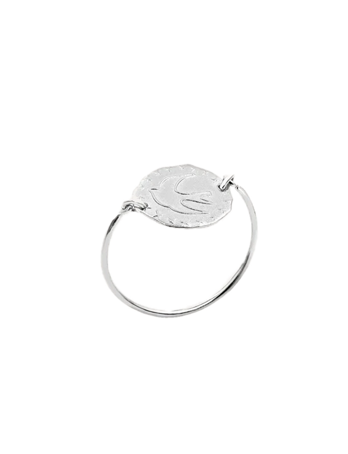 Anello Lutece in argento con colomba