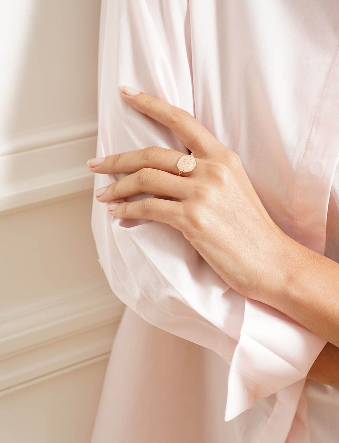 Anillo di paloma Lutece ricoperto di oro rosa